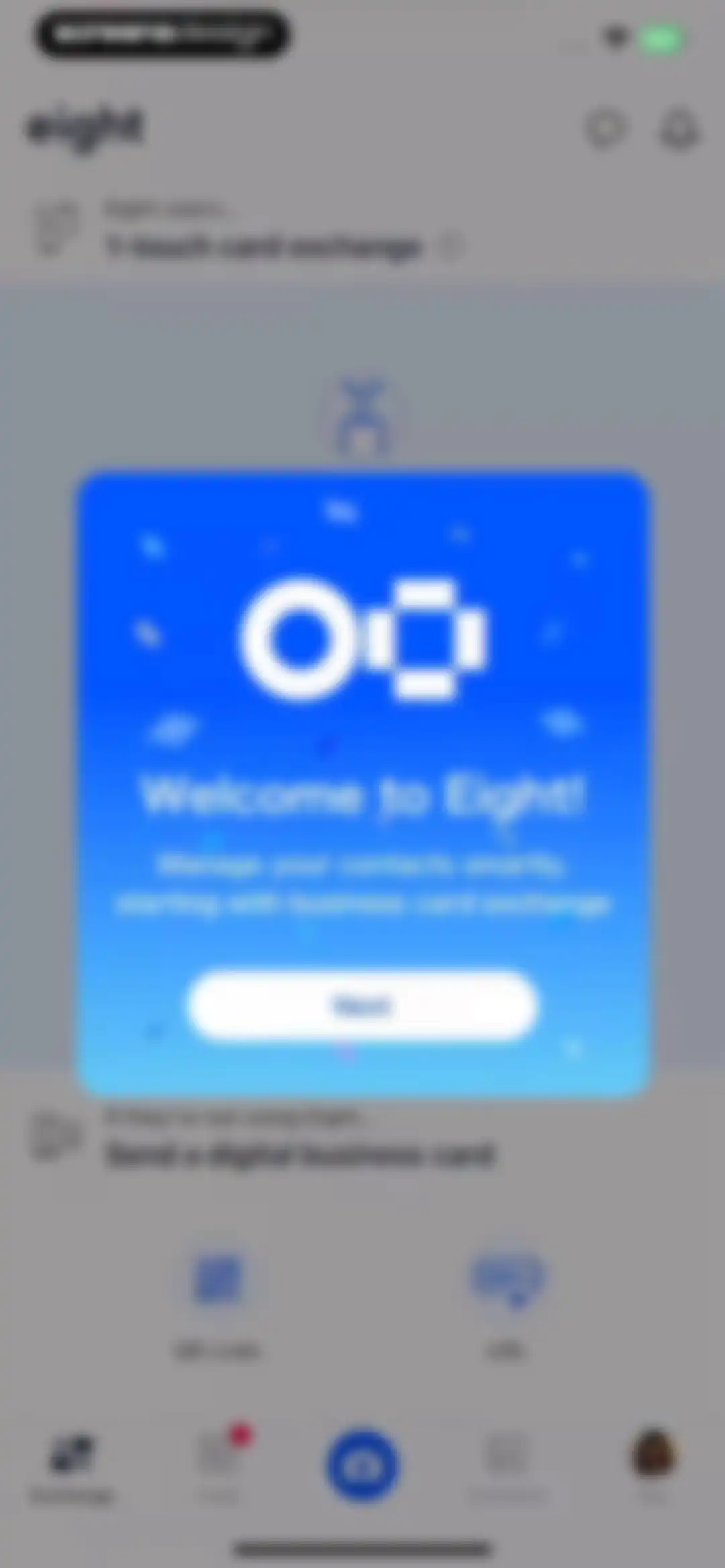Eight: Business Card Manager screen 22