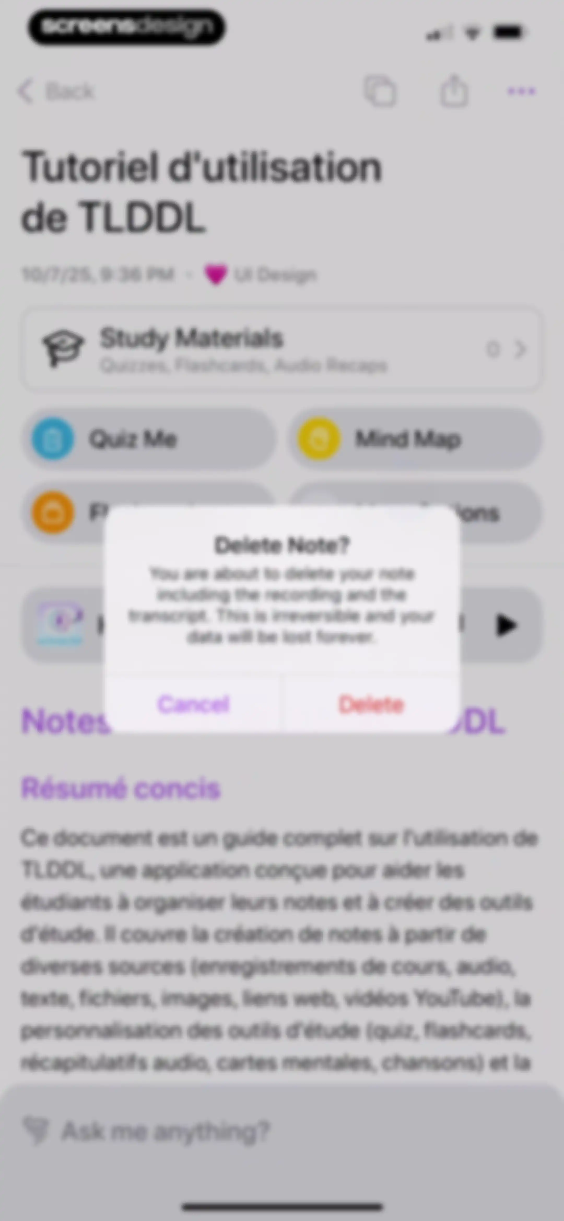 TLDL: AI Lecture Note Taker screen 98