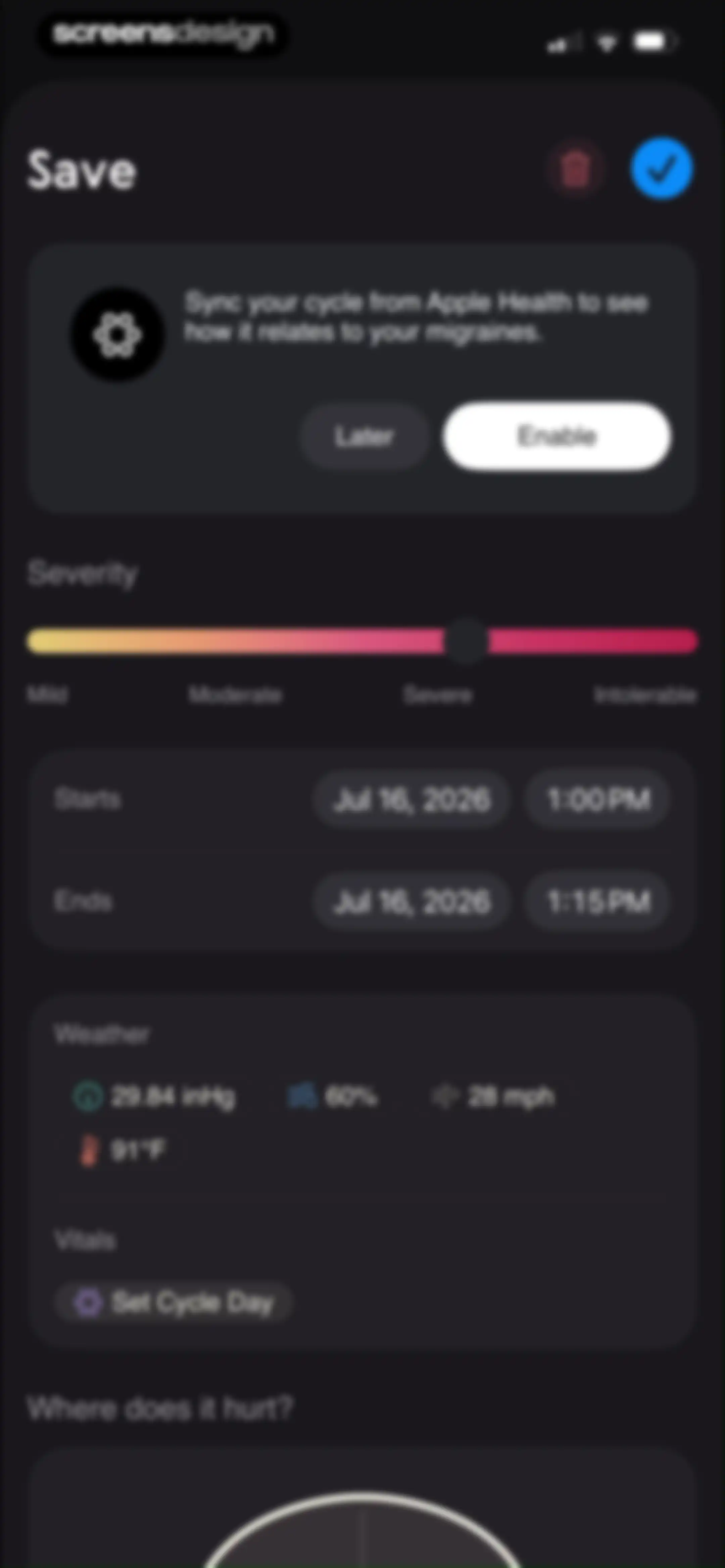 Relief - Migraine Tracker screen 59