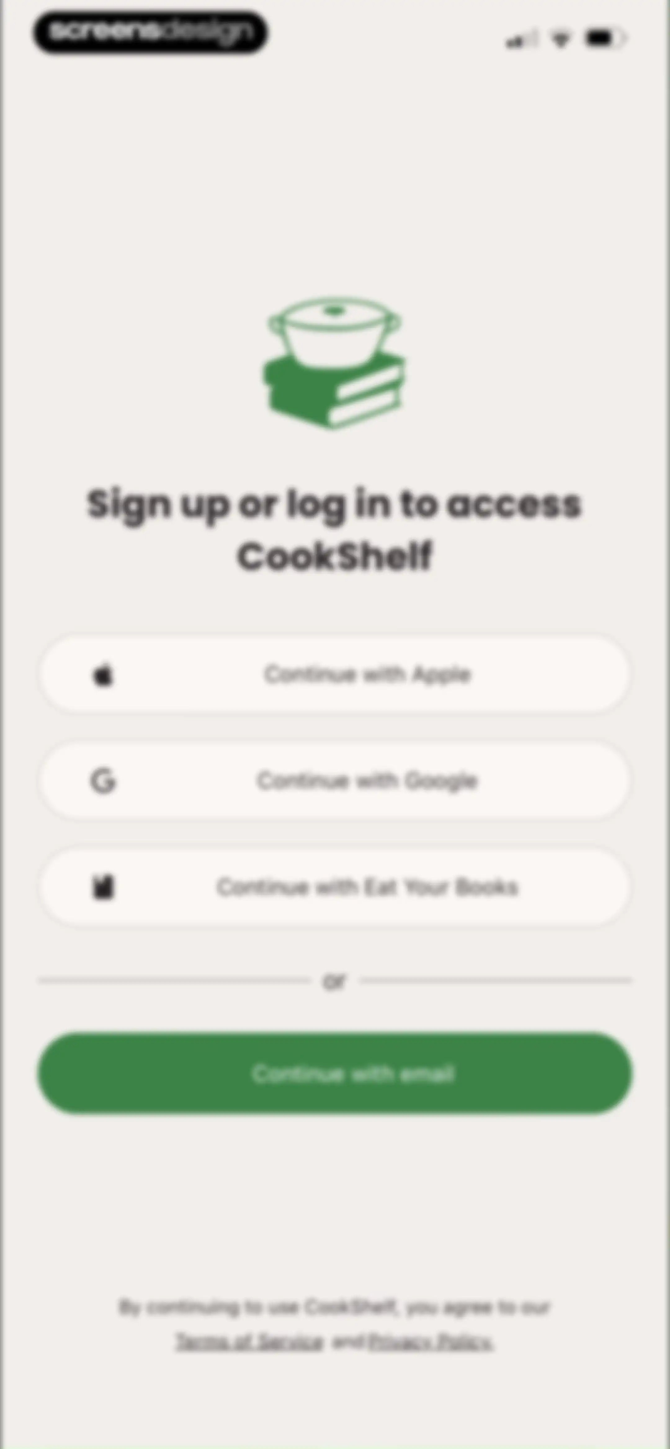 CookShelf: Search Cookbooks screen 13