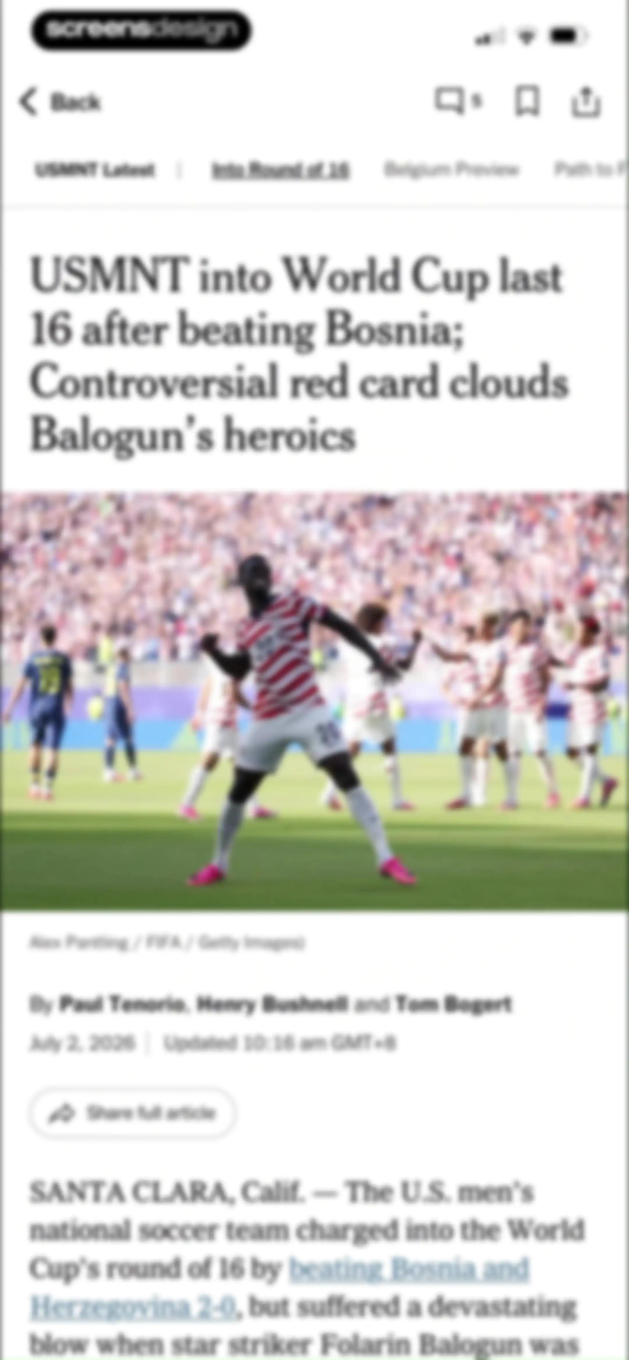The Athletic: All Sports News screen 47