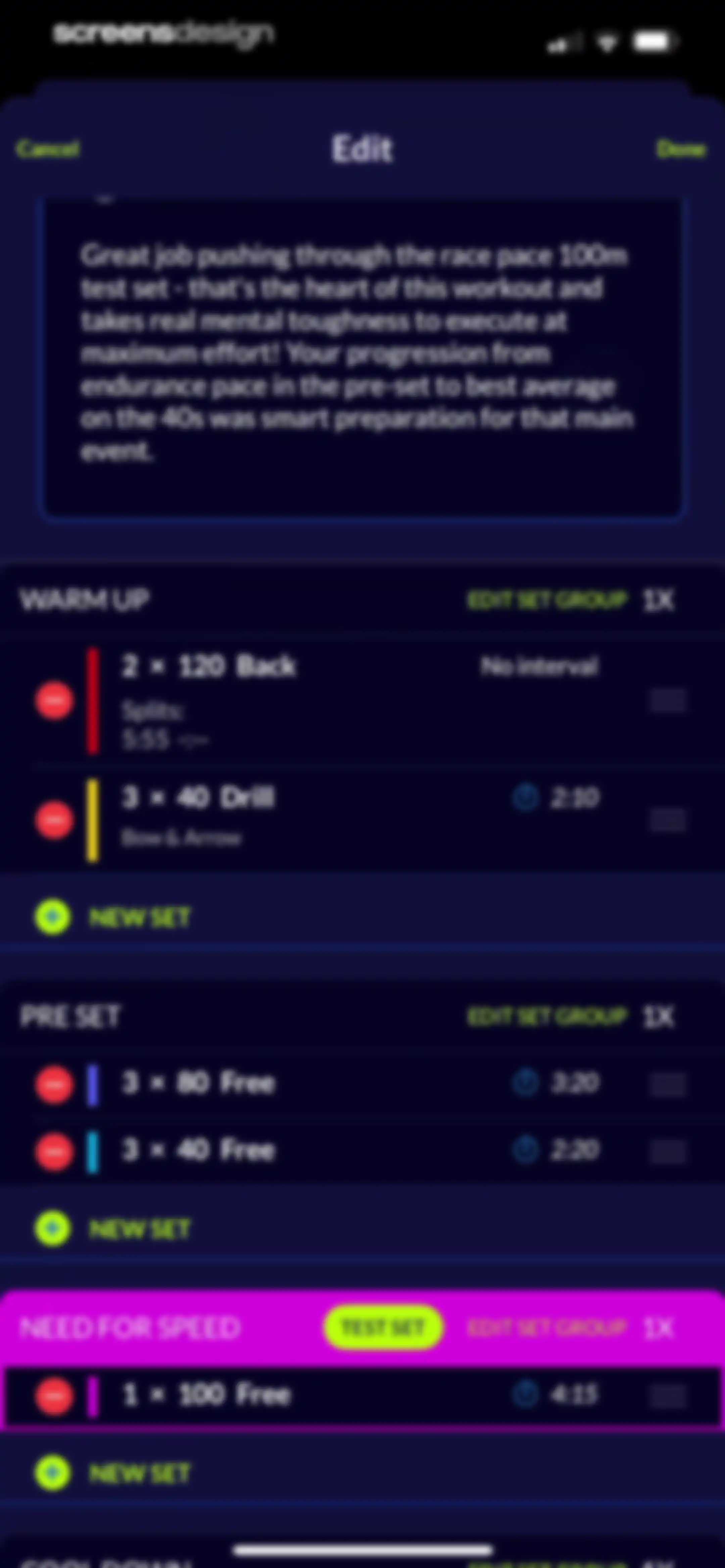 MySwimPro: #1 Swim Workout App screen 84