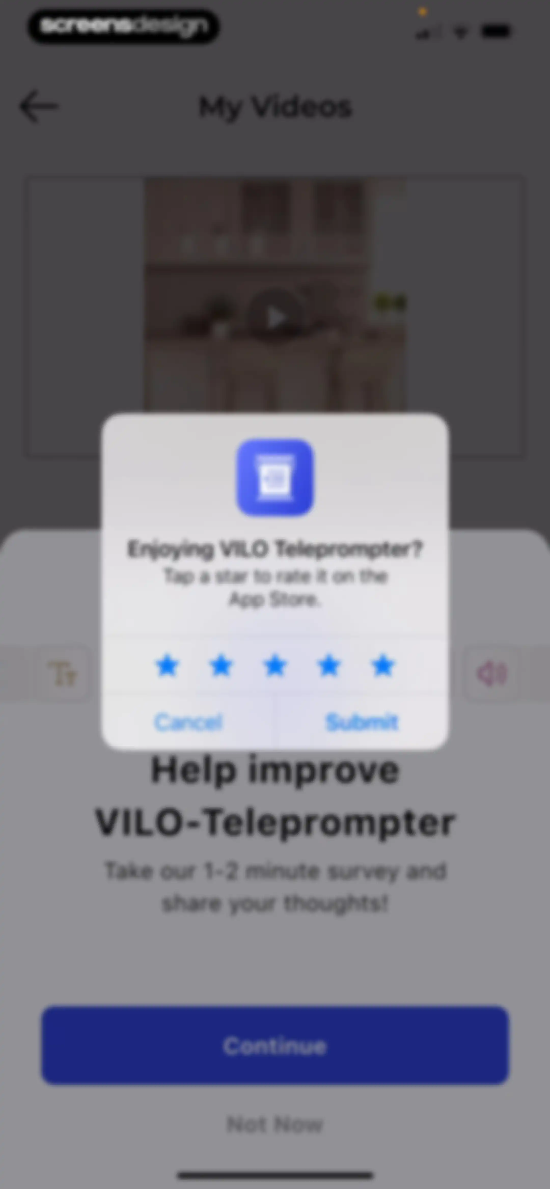 Teleprompter - VILO screen 76