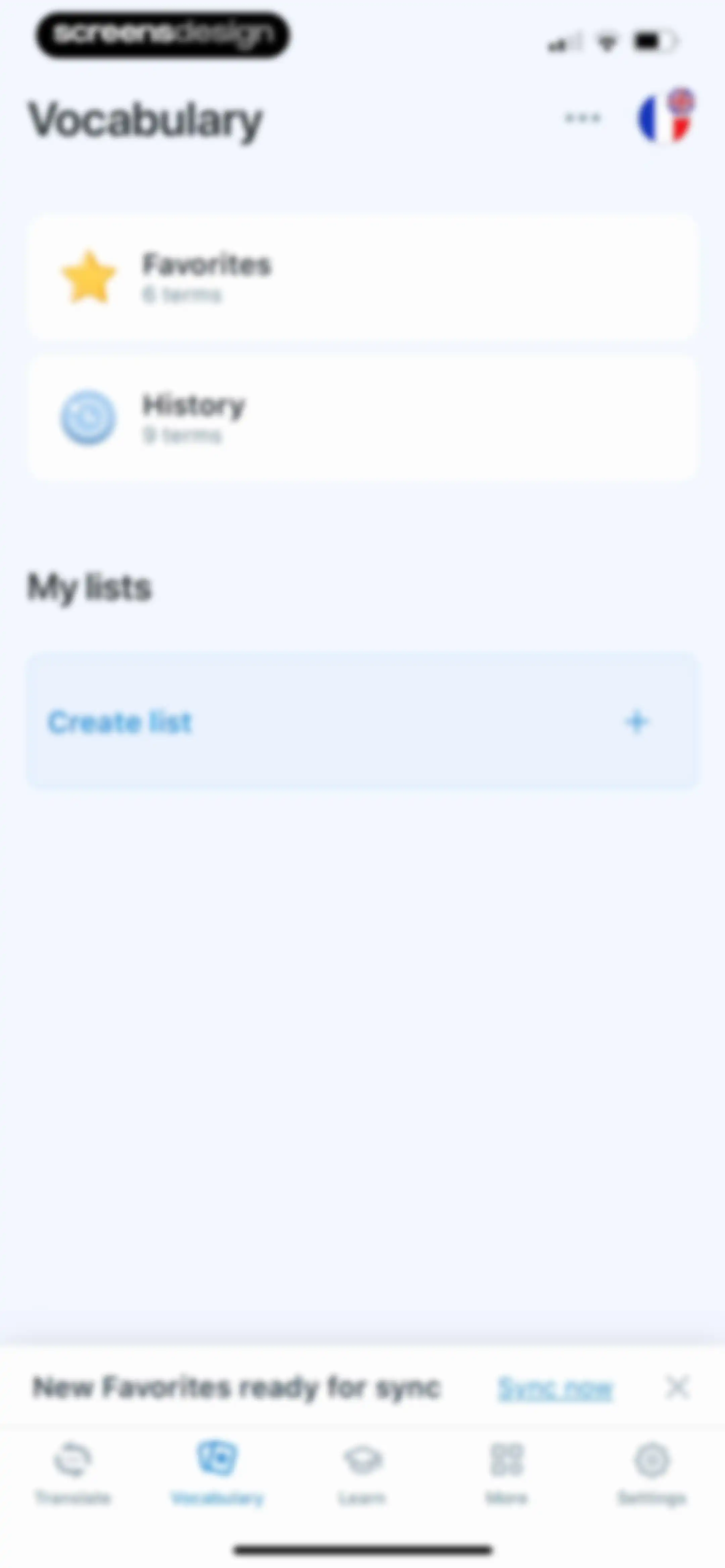 Reverso translate and learn screen 73