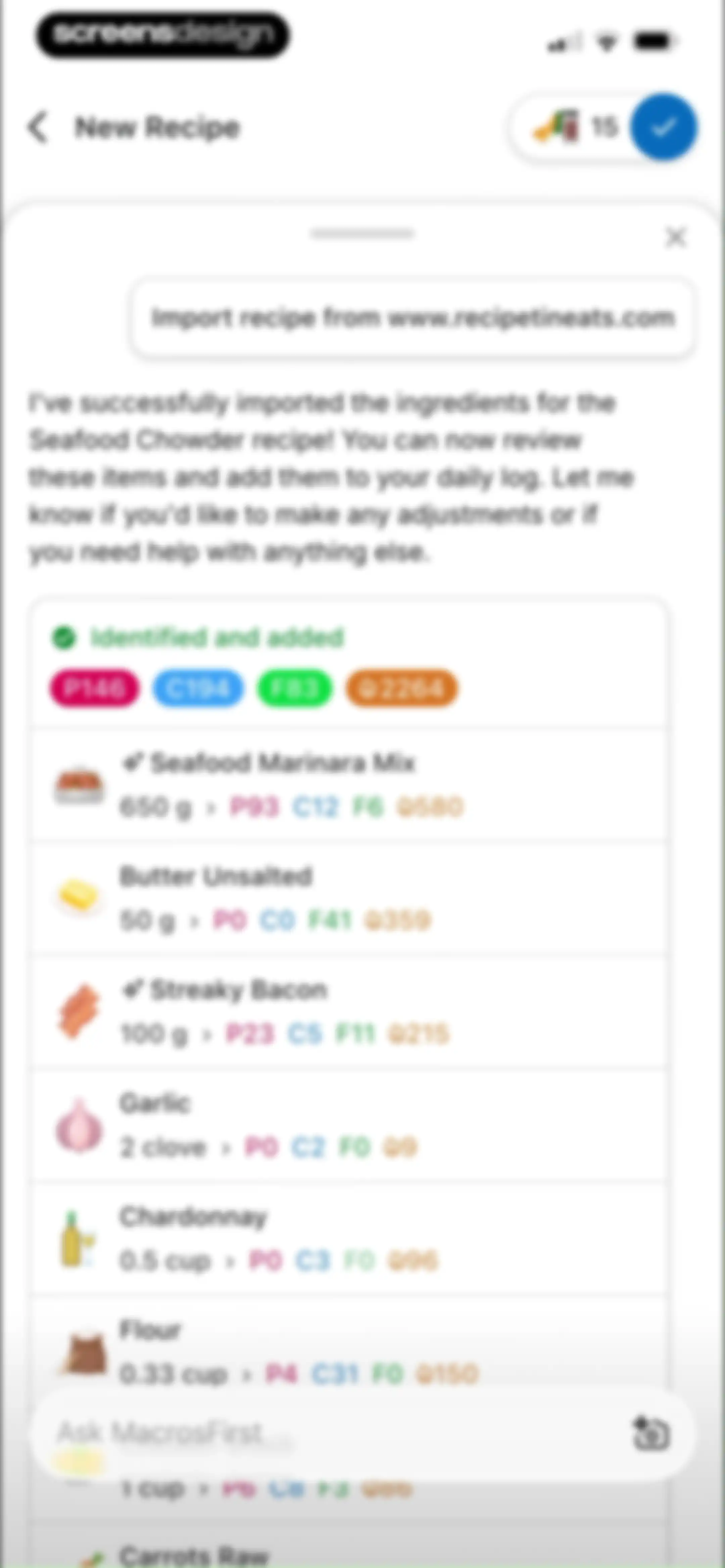 MacrosFirst - Macro Tracker screen 66
