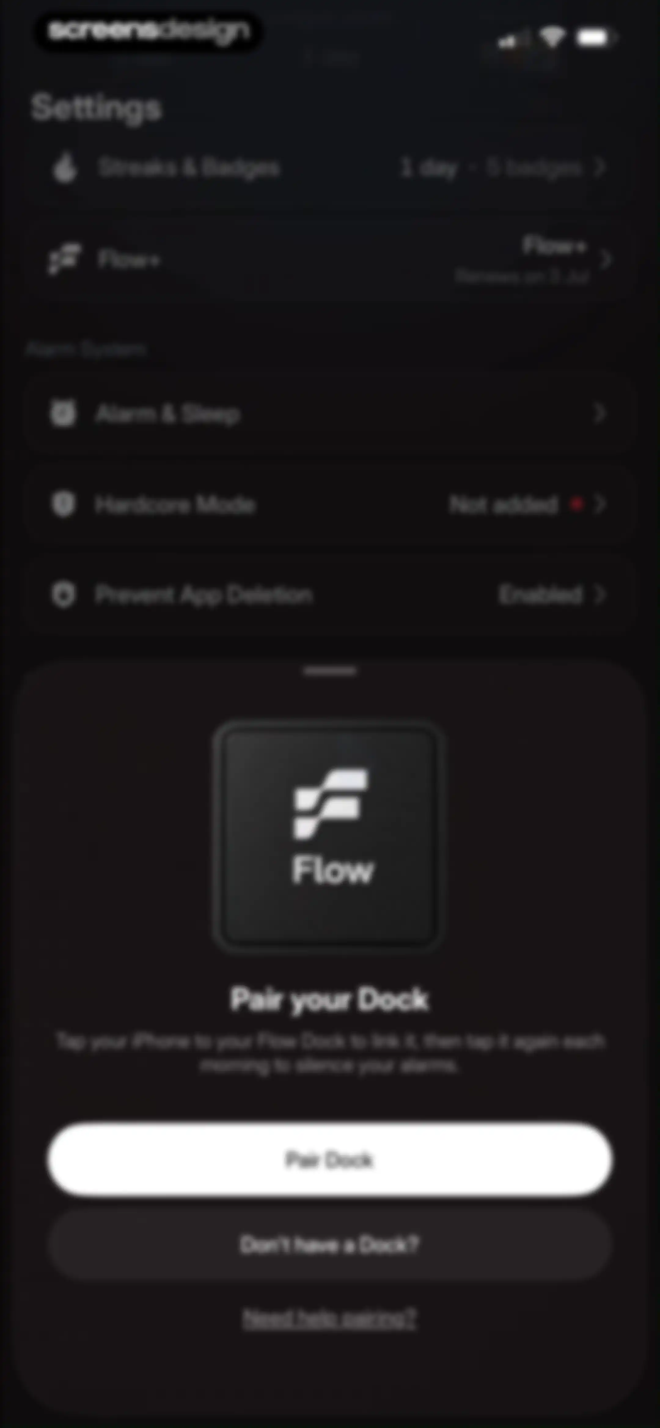 Flow - Wake Up screen 116