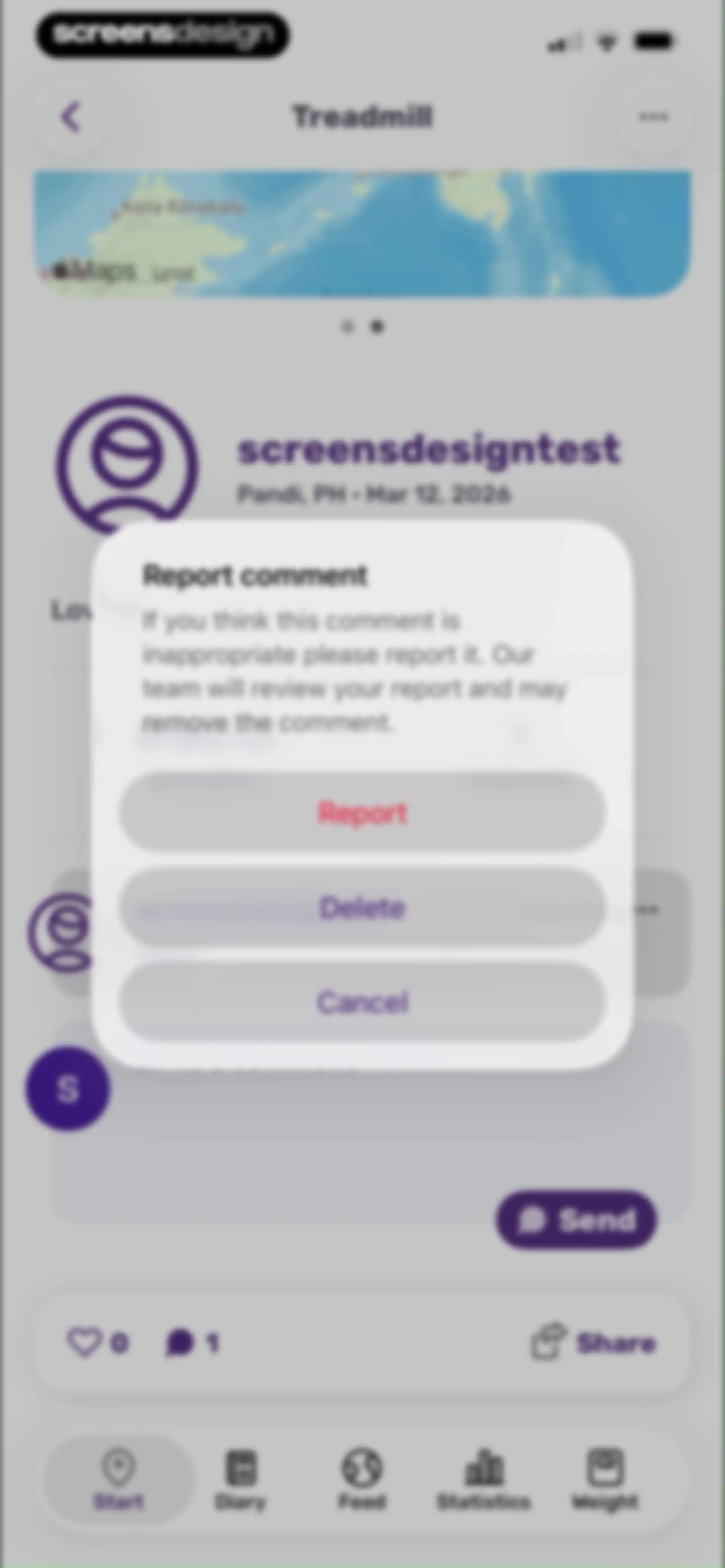 Running Tracker App – FITAPP screen 63