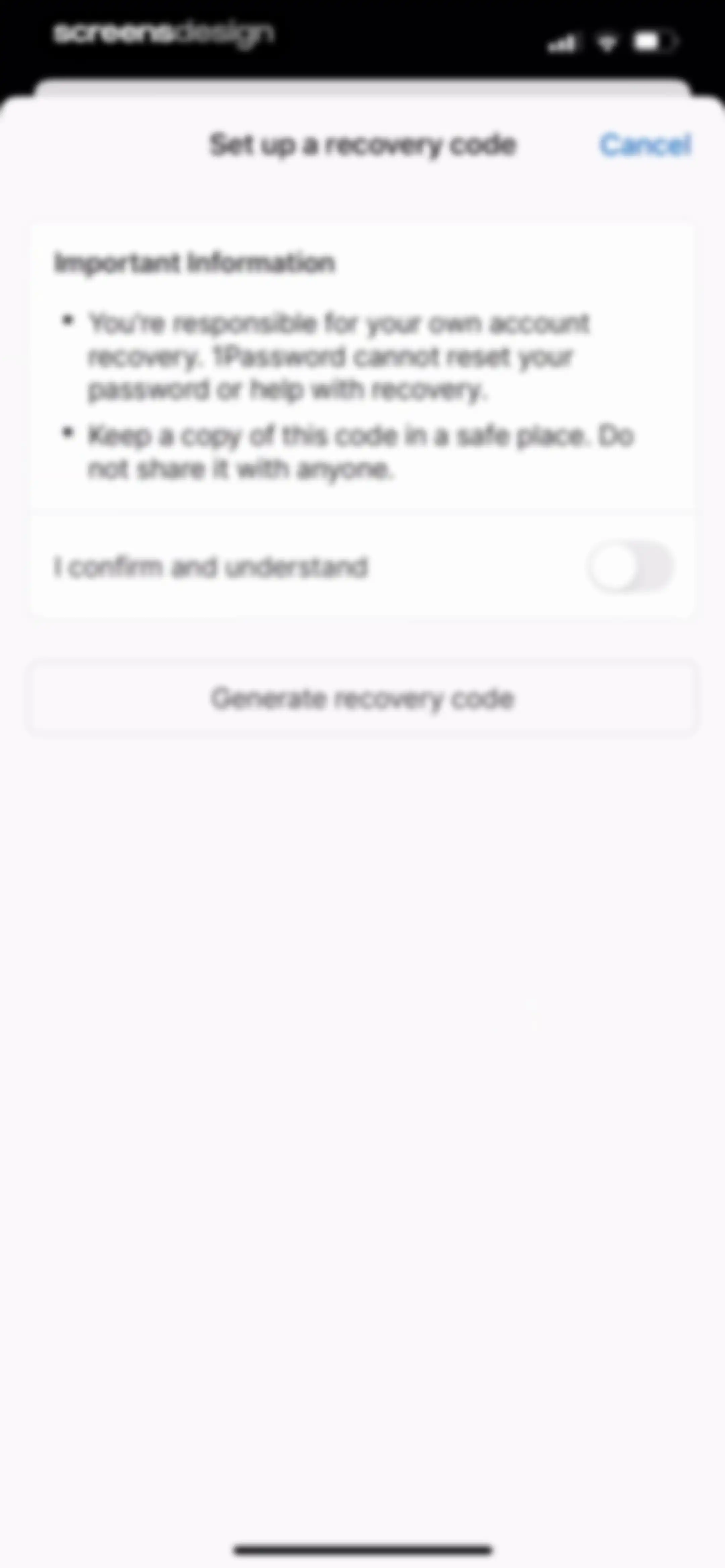 1Password: Password Manager screen 129