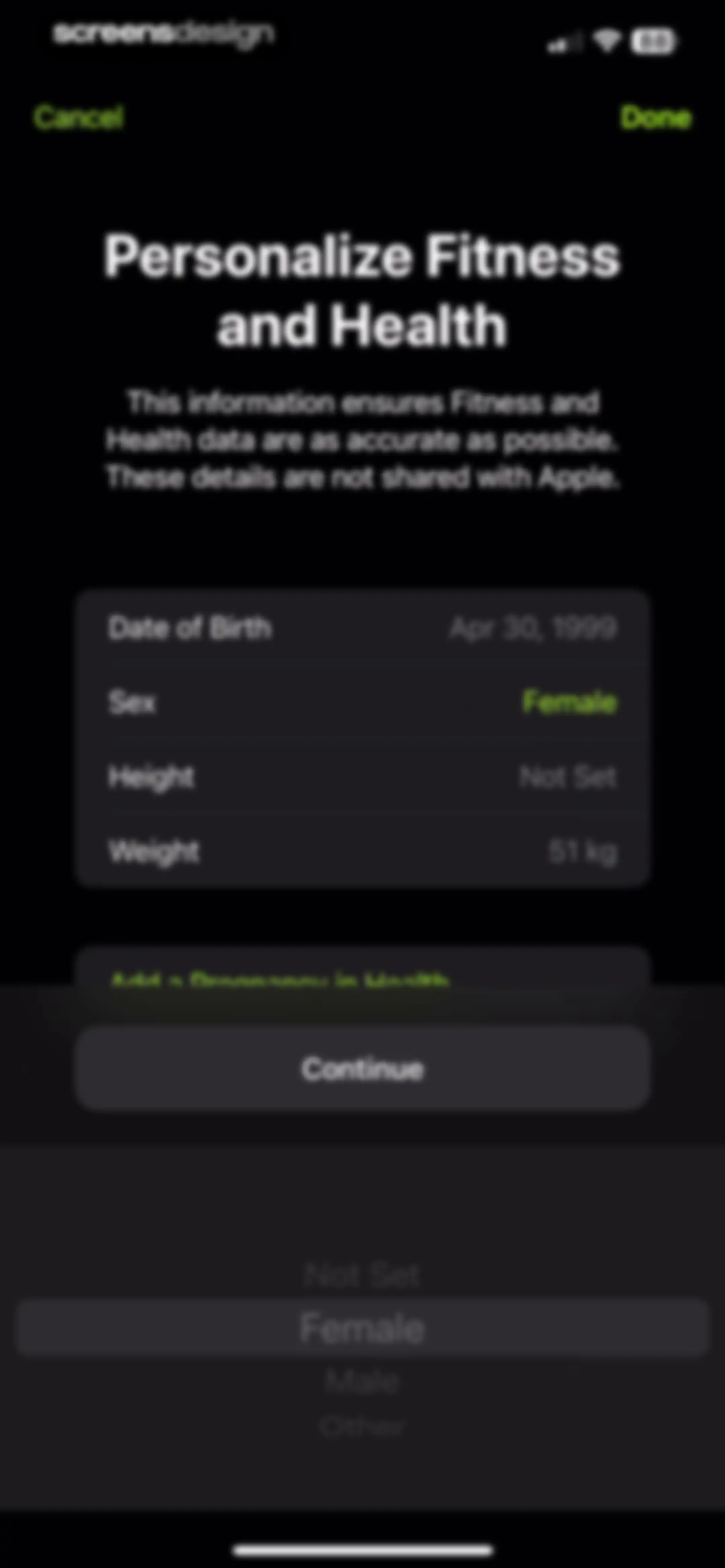 Apple Fitness screen 4
