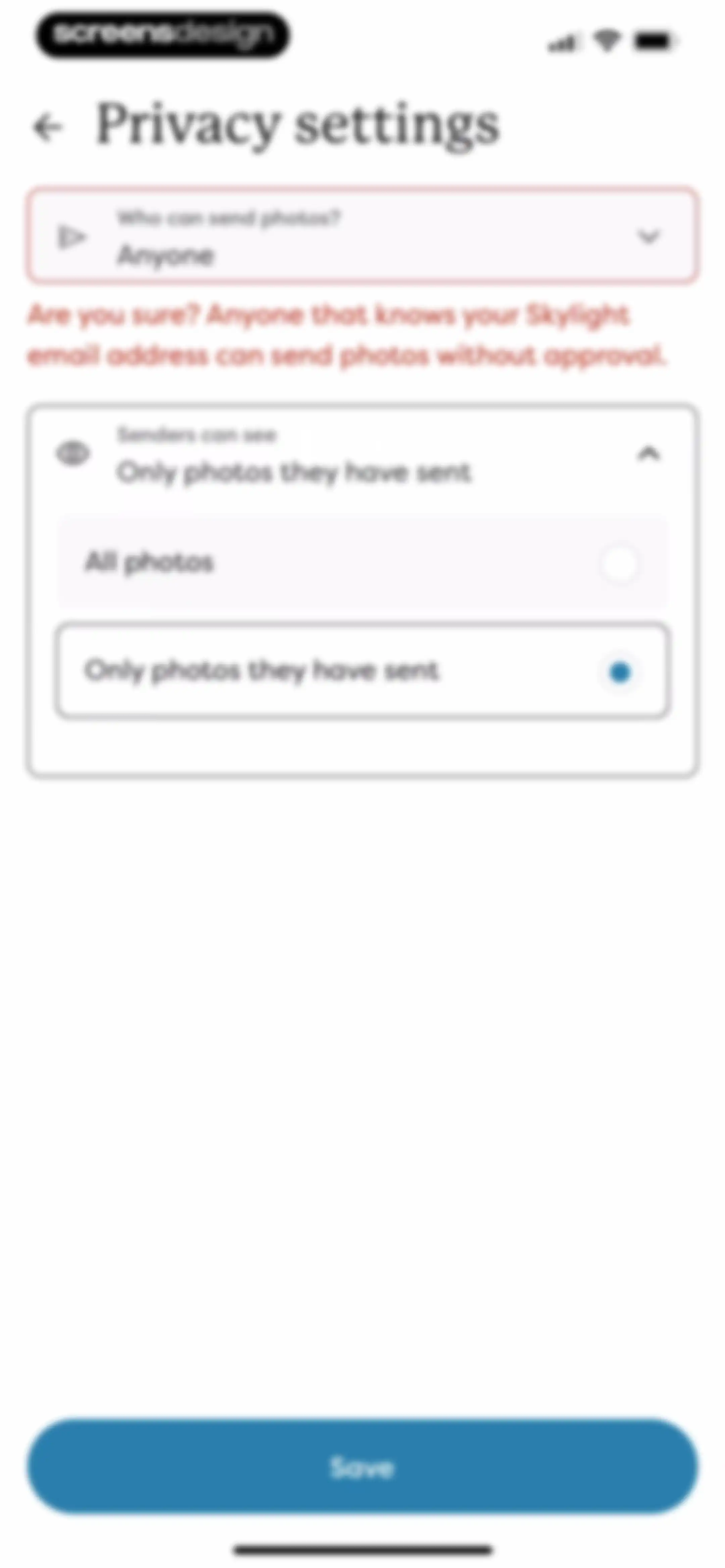 Skylight App screen 110