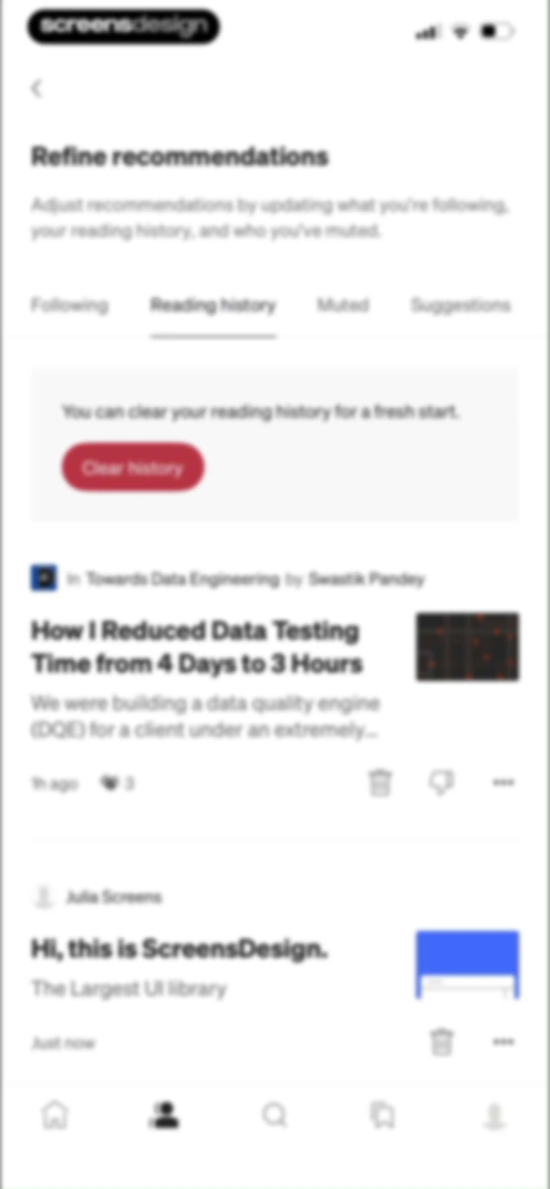 Medium: Read & Write Stories screen 75