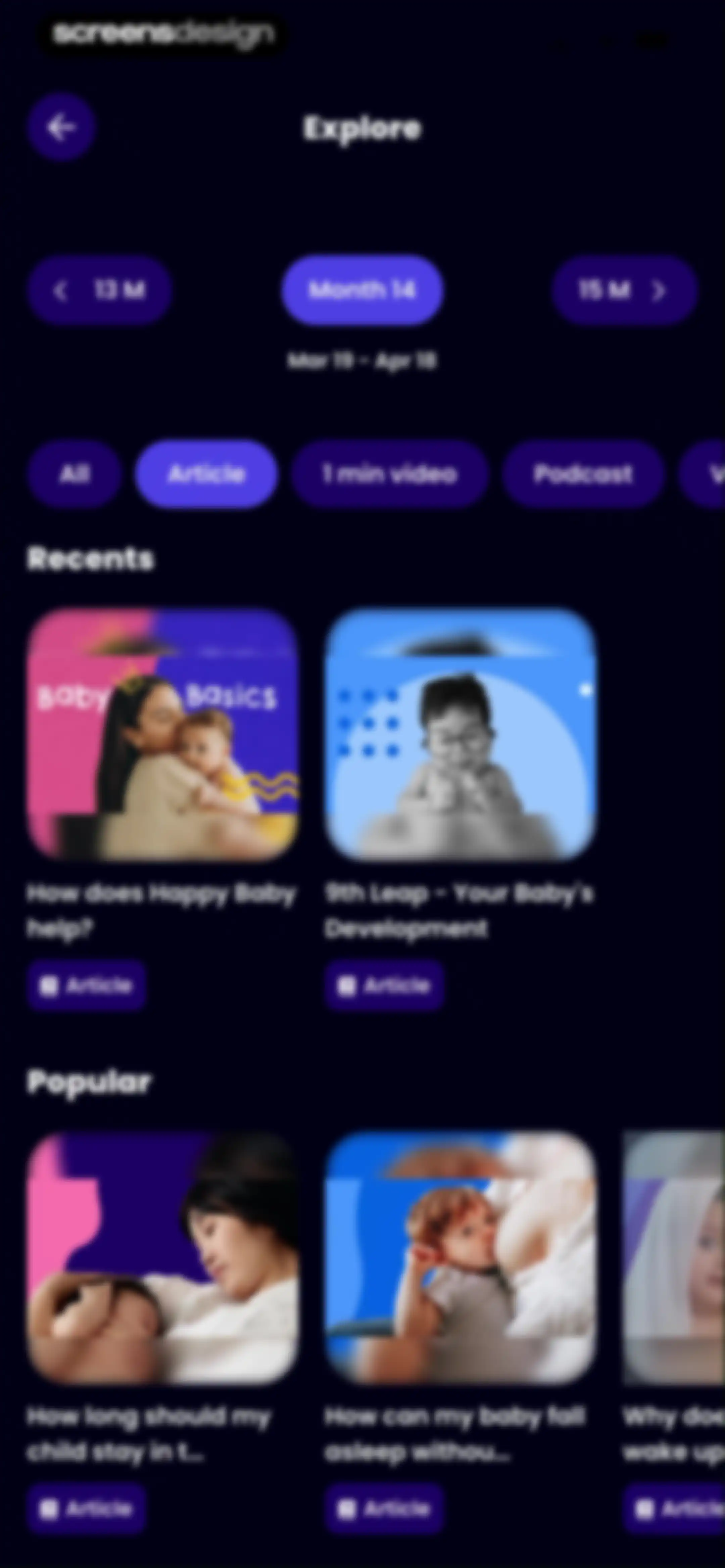 Happy Baby - Sleep & Tracker screen 123