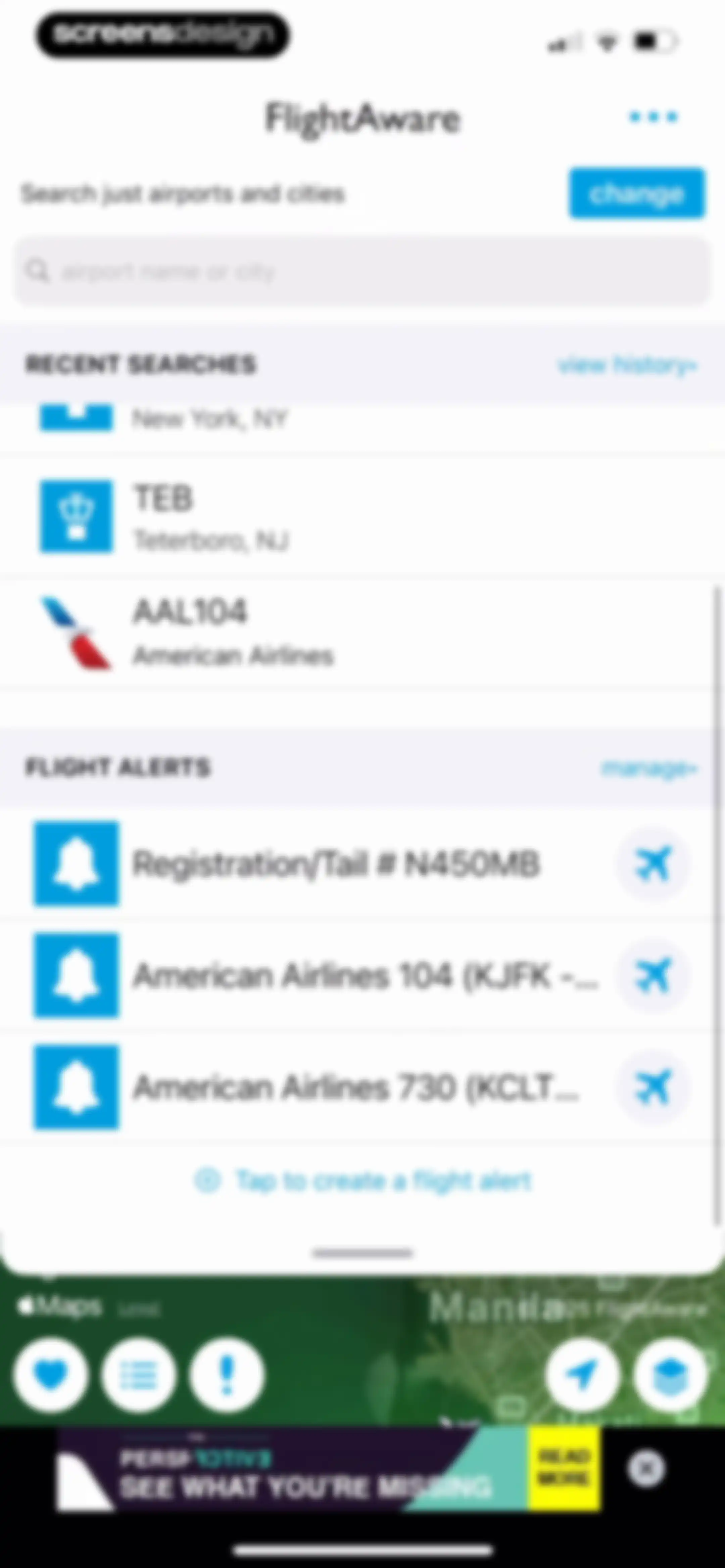 FlightAware Flight Tracker screen 75