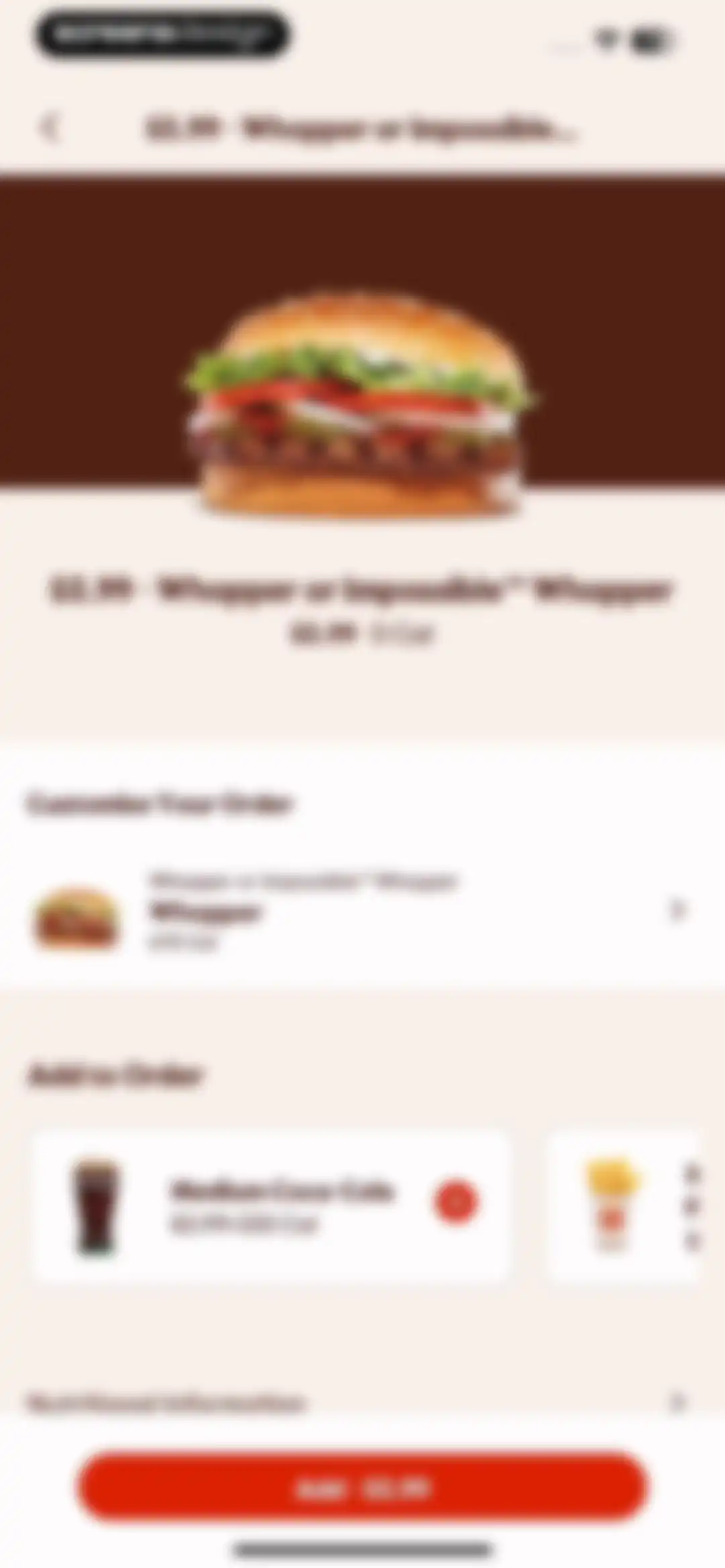 BURGER KING® App screen 60