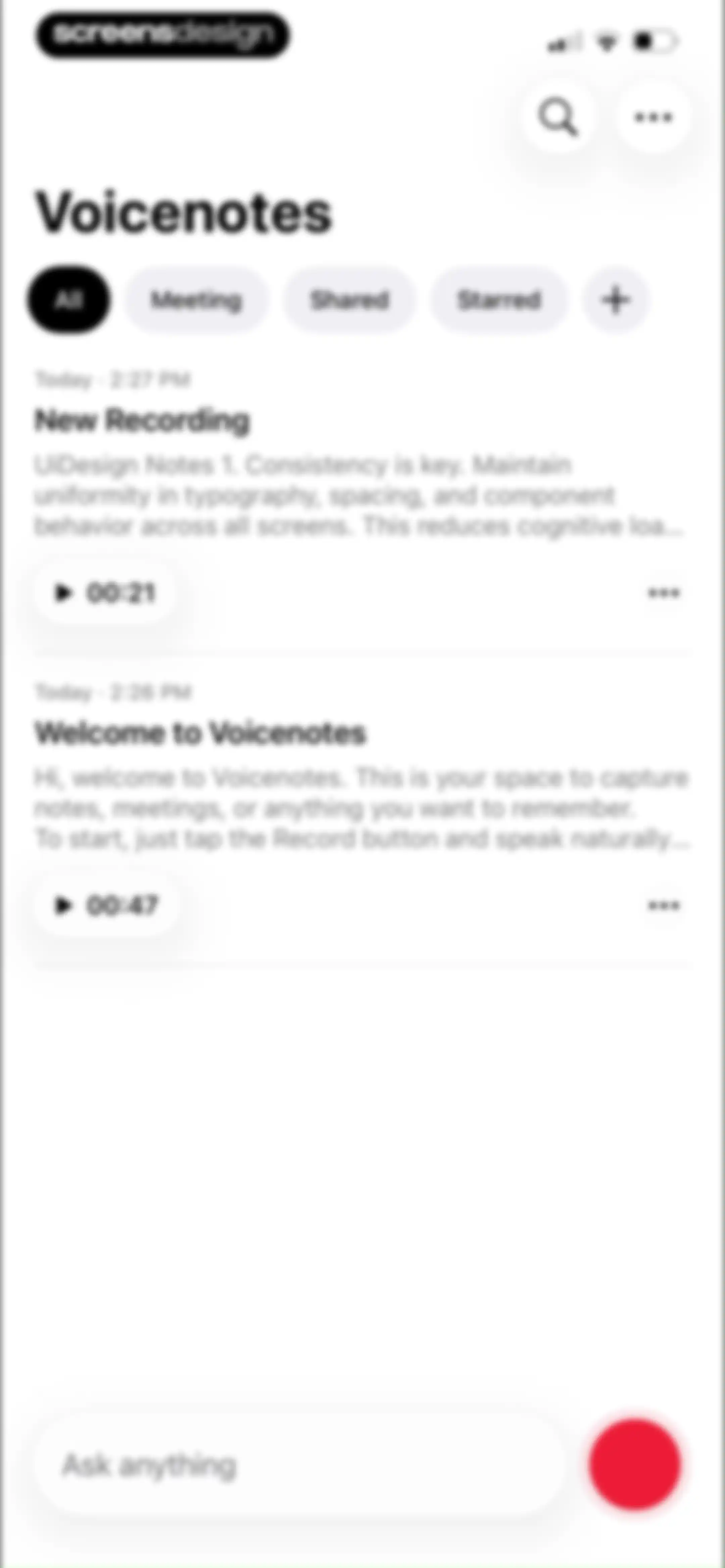 Voicenotes AI Notes & Meetings screen 22