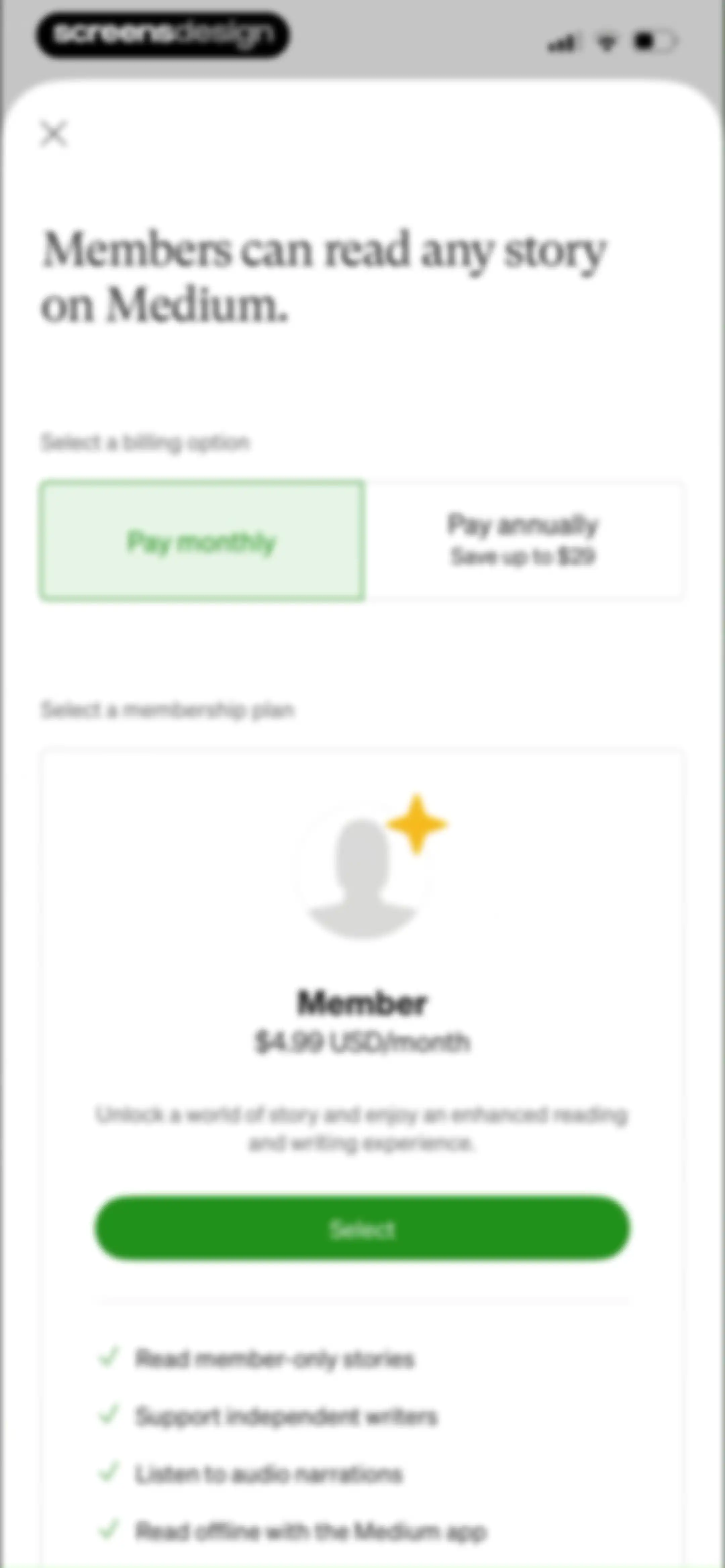 Medium: Read & Write Stories screen 12