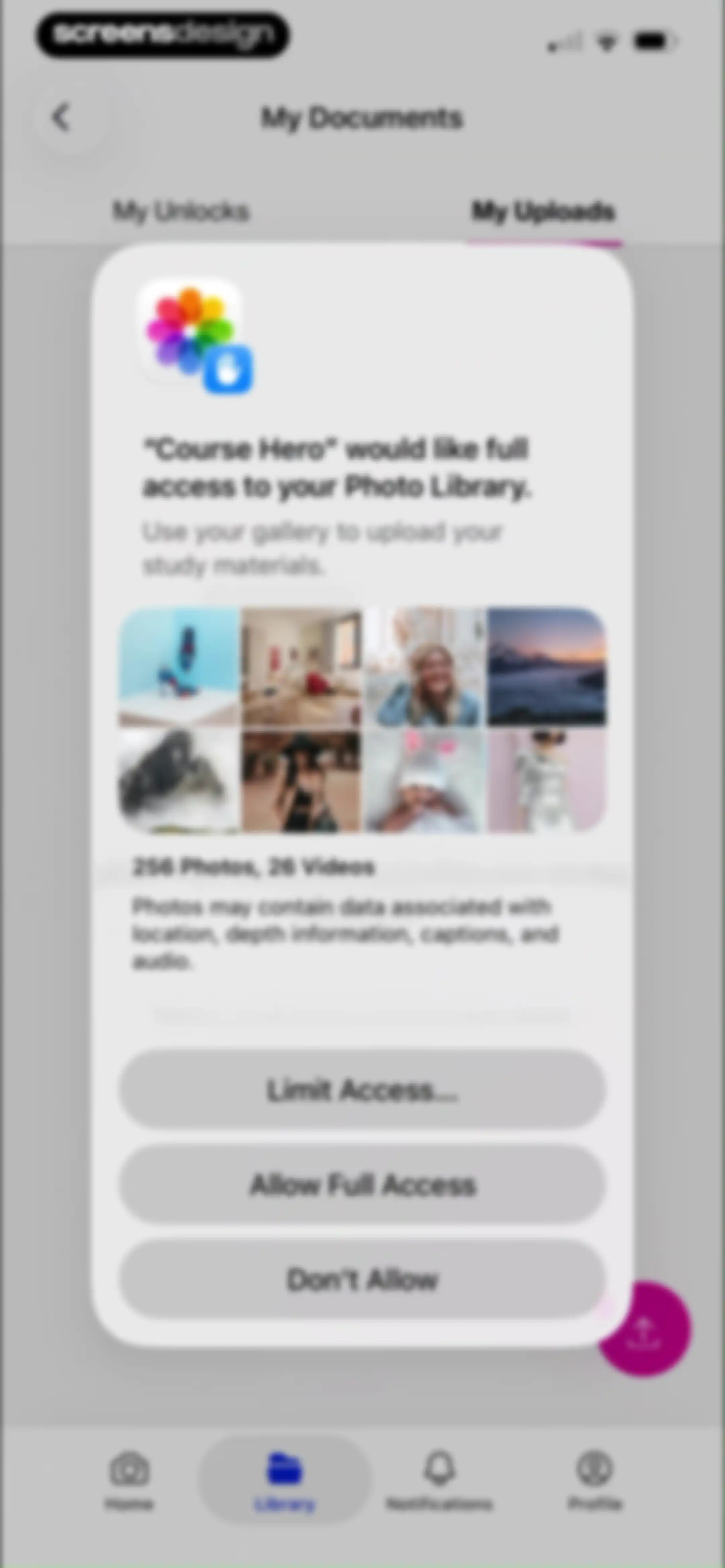 Course Hero: AI Homework Help screen 54