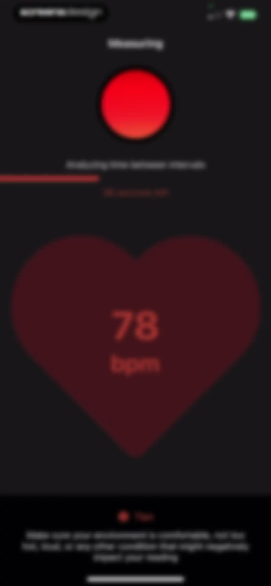 Check Heart Rate Now screen 8