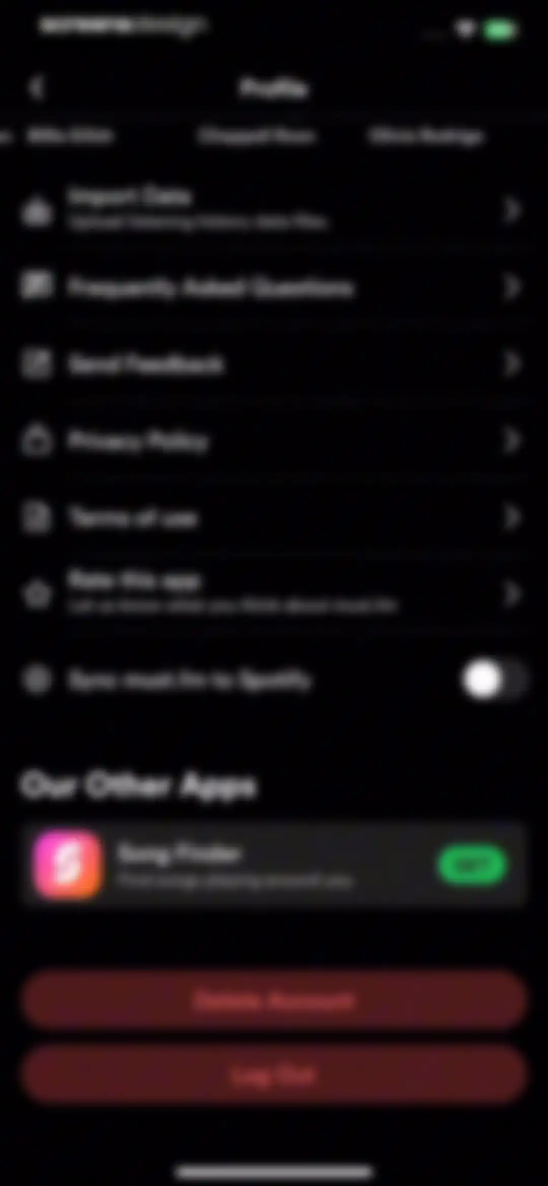 must.fm for Spotify Stats screen 103