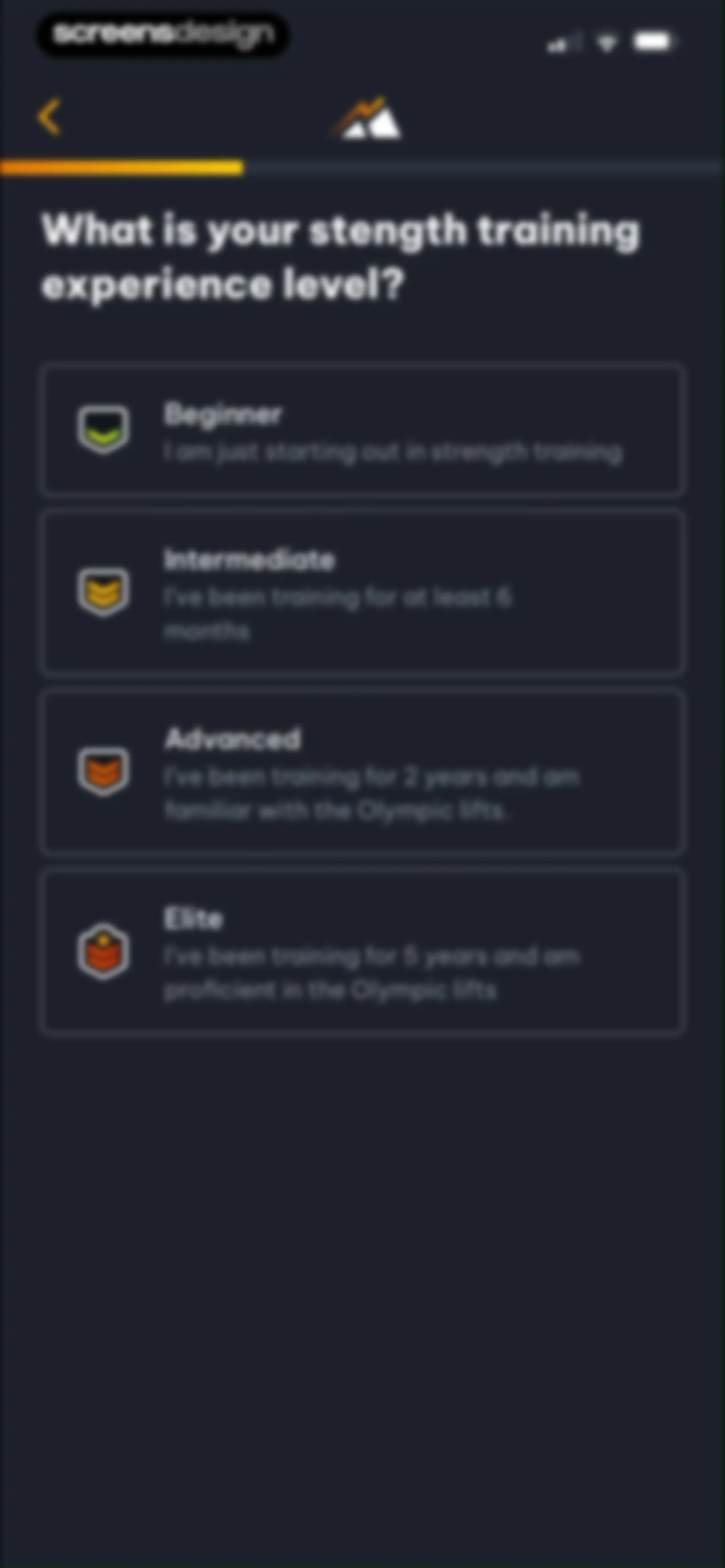 Peak Strength screen 13