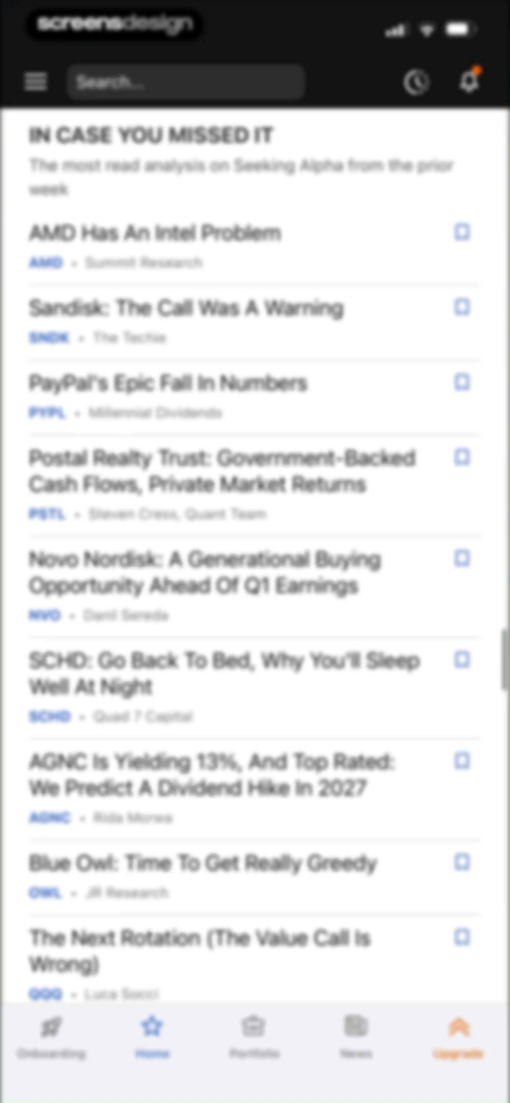 Seeking Alpha: News & Analysis screen 63