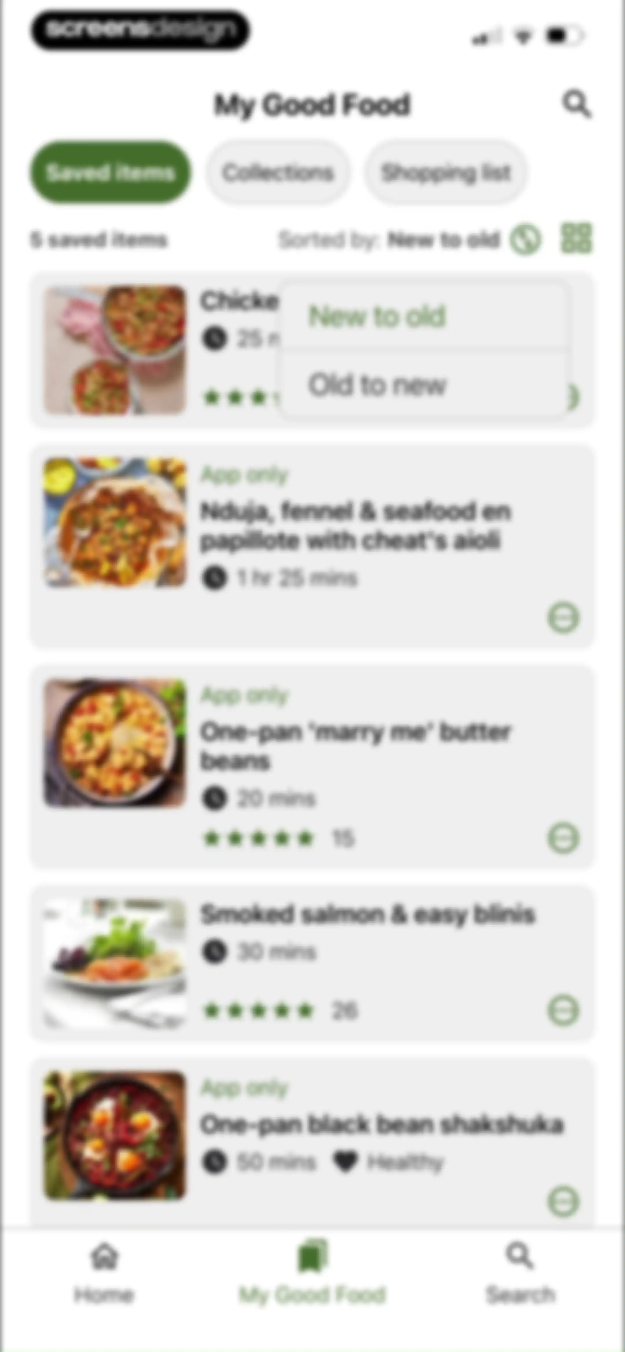 Good Food: Recipe Finder screen 48