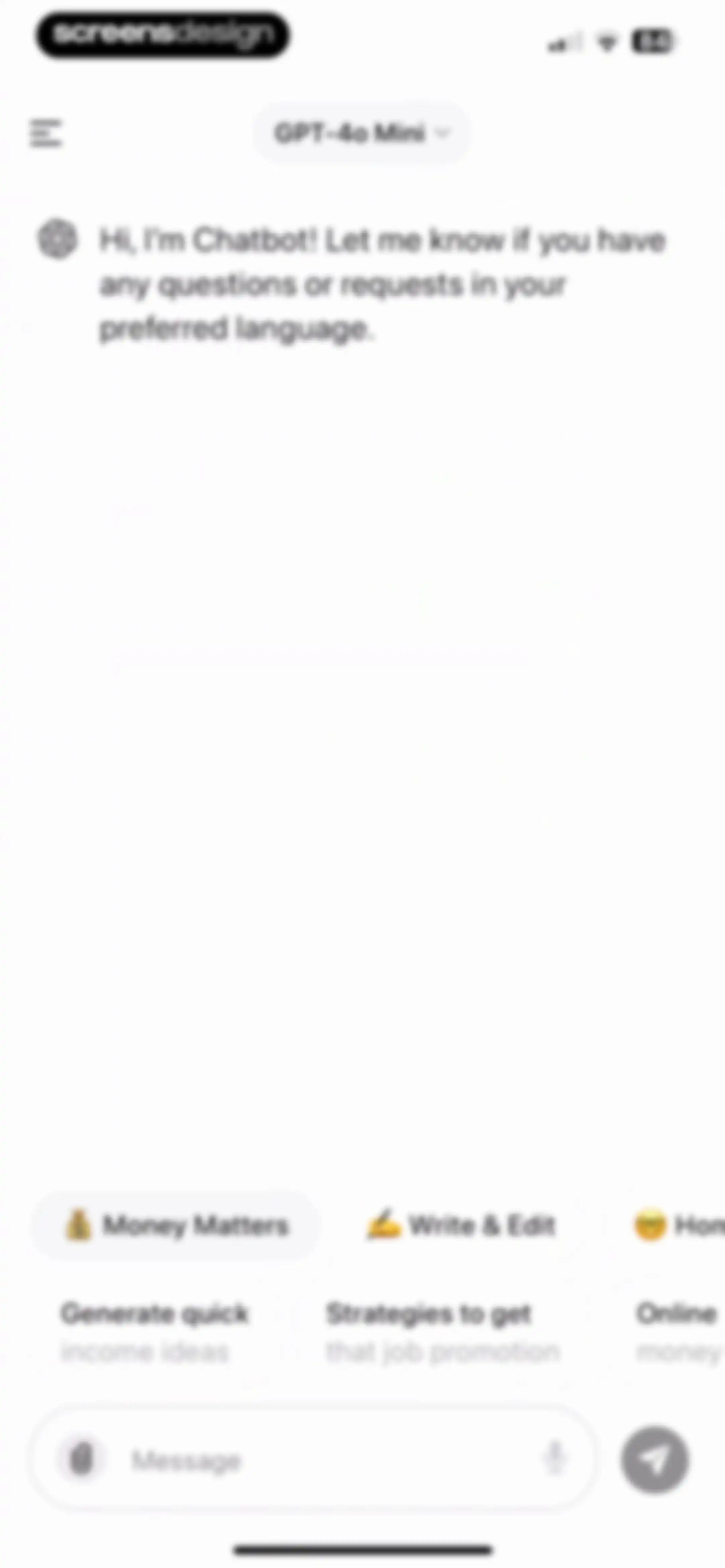 Chatbot App: AI Assistant screen 56