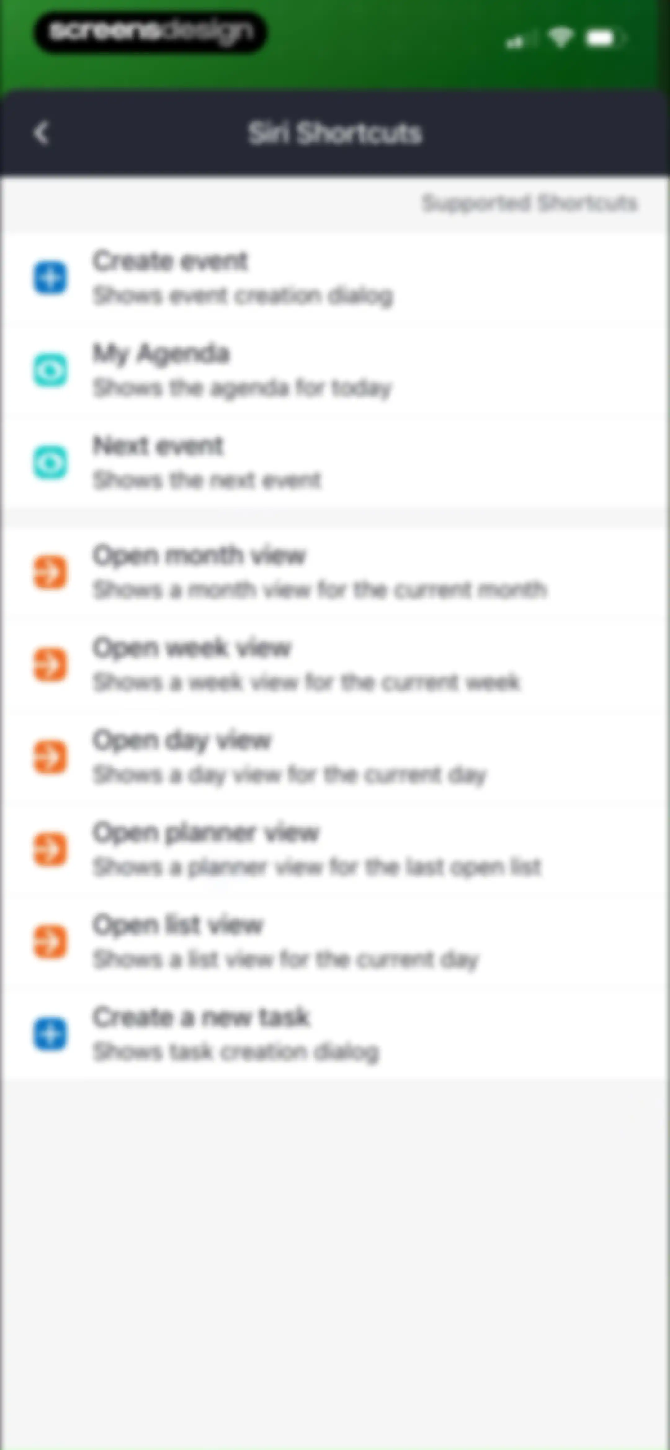 Calendars: Schedule Planner screen 108