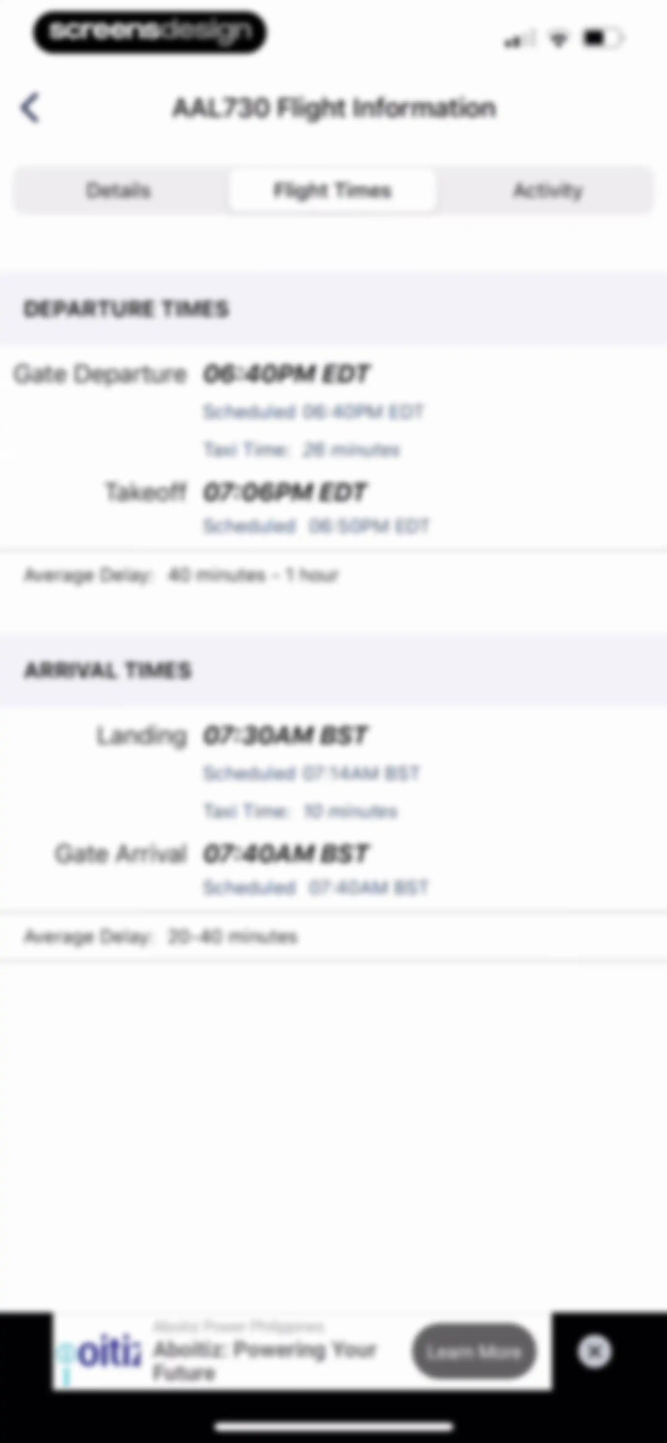 FlightAware Flight Tracker screen 27