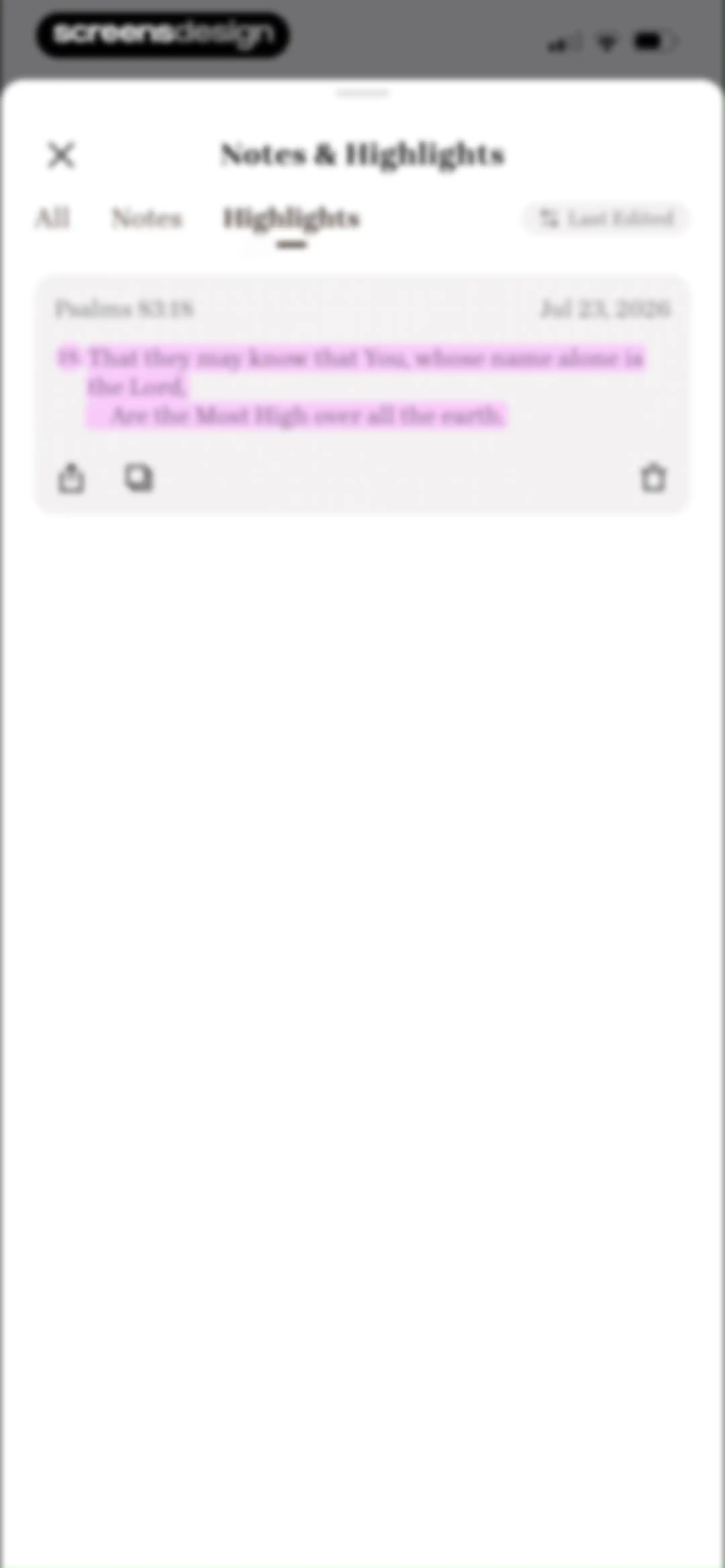 Bible Note: Sermon Notes screen 129
