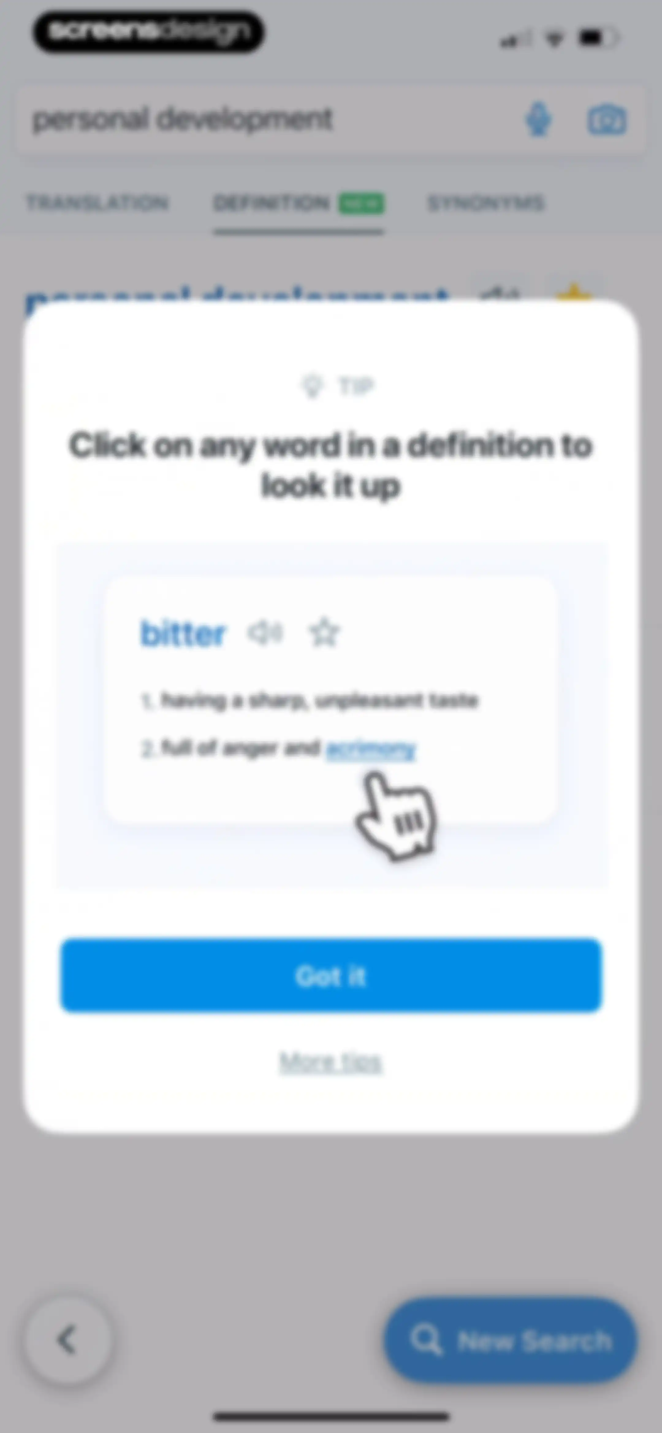 Reverso translate and learn screen 41