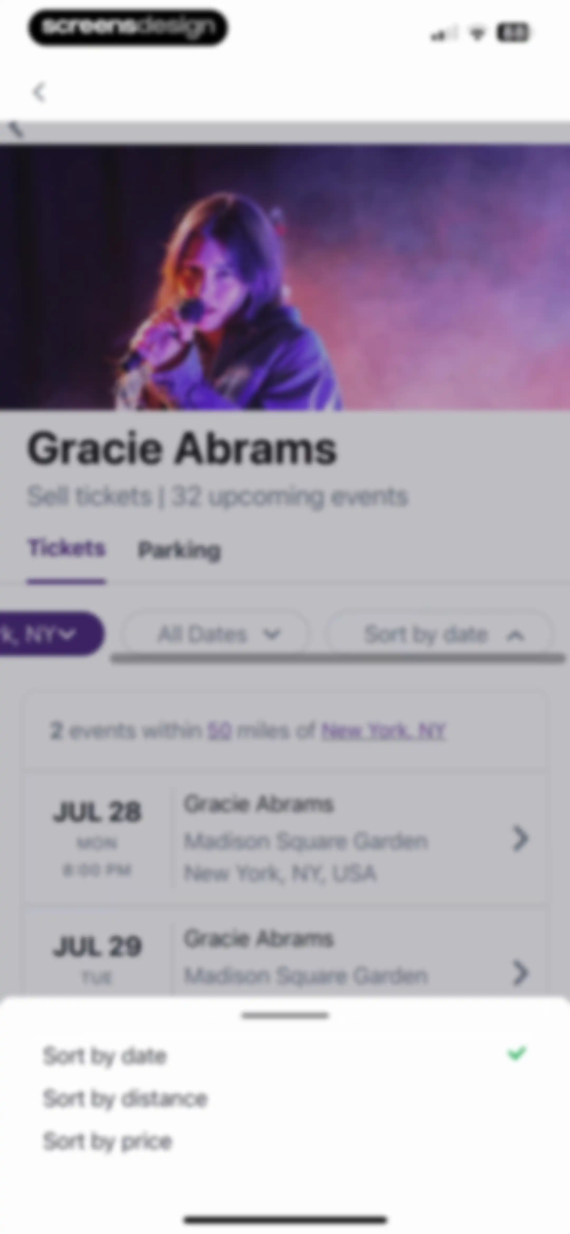 StubHub: Event Tickets screen 83