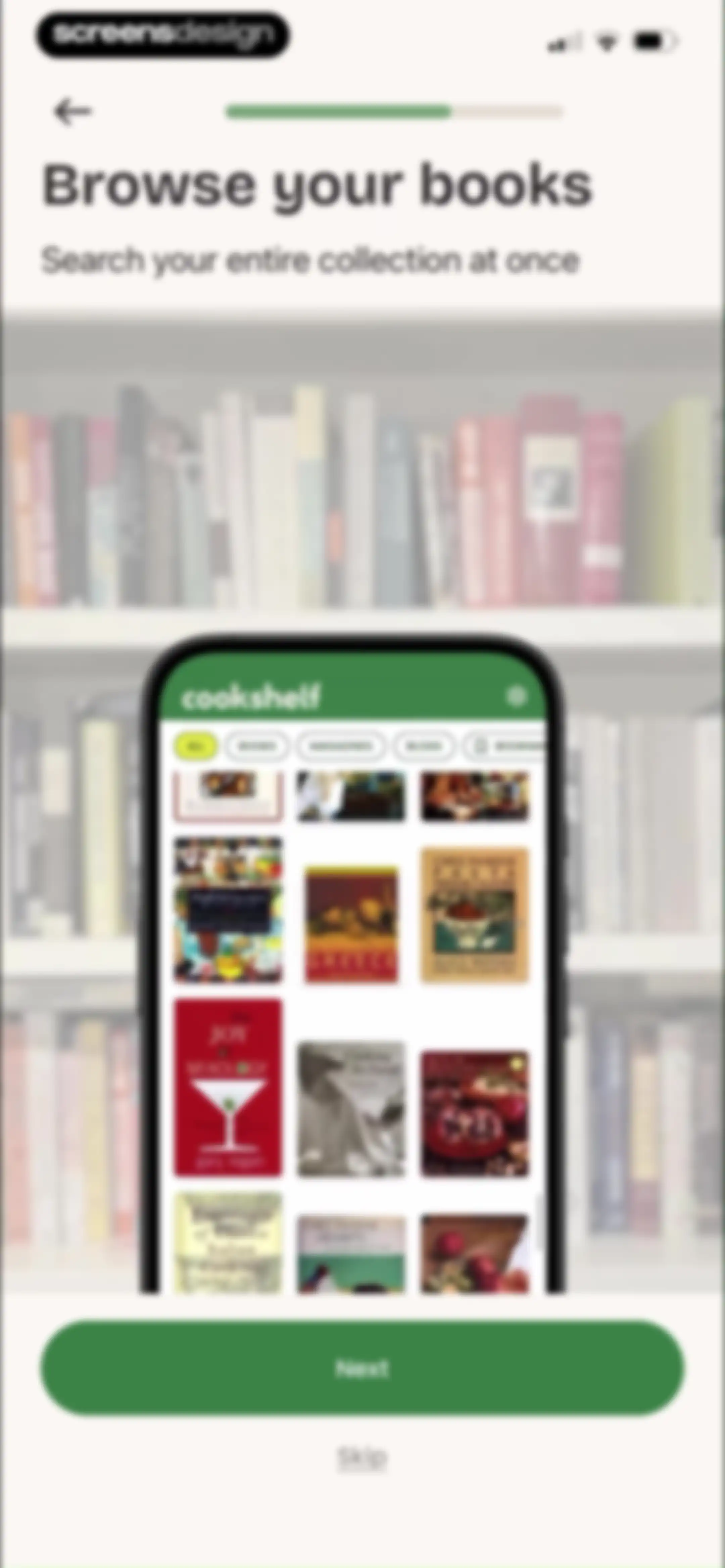 CookShelf: Search Cookbooks screen 8