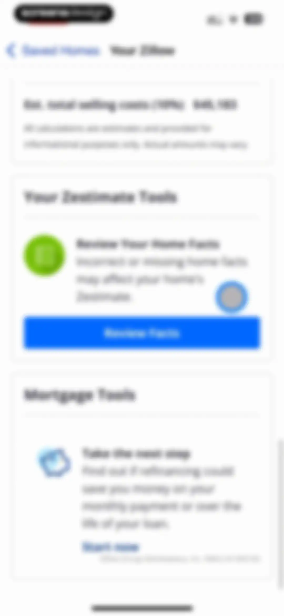 Zillow Real Estate & Rentals screen 130