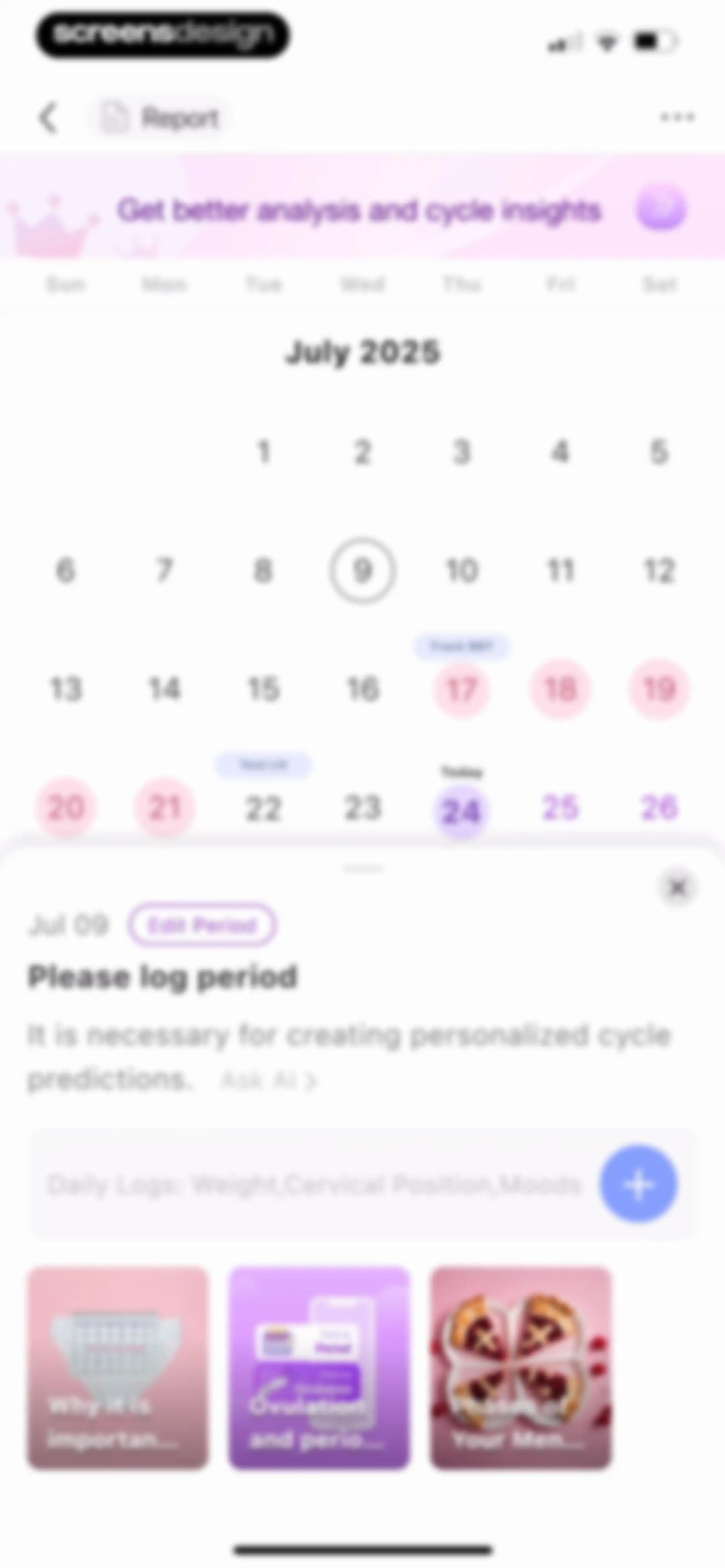 Premom-Ovulation Tracker, PCOS screen 103