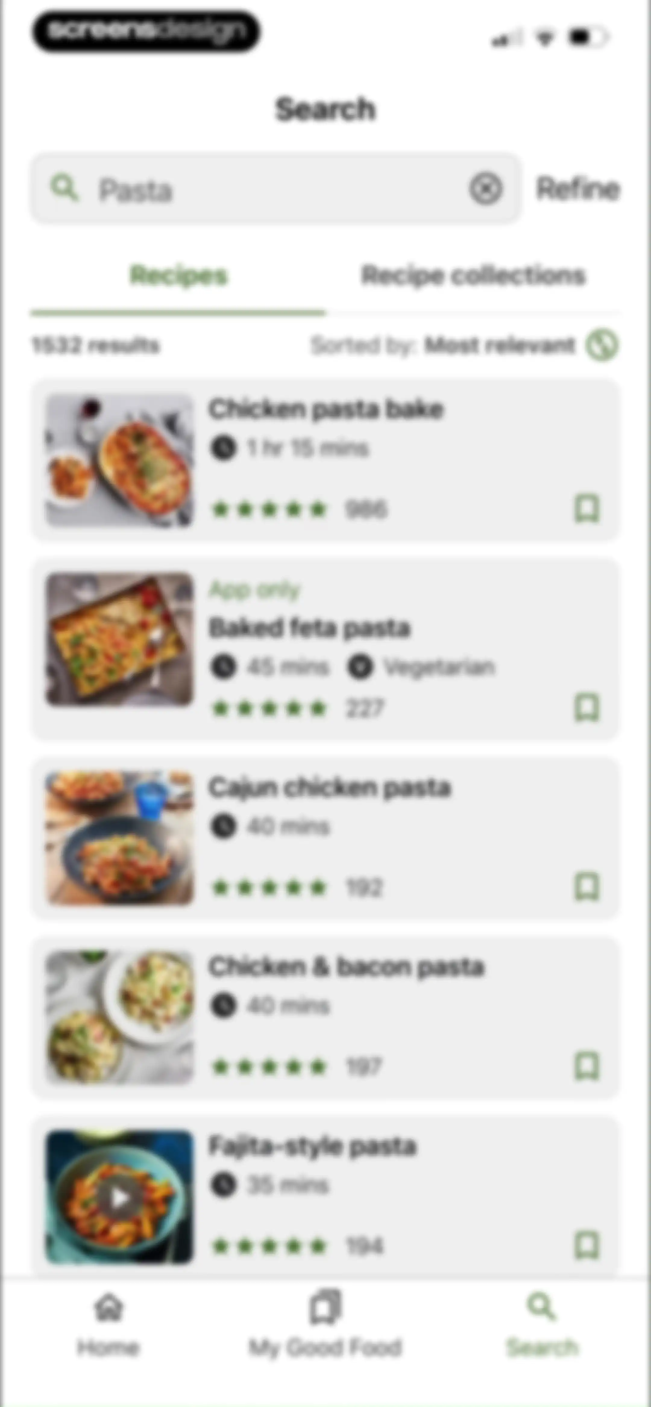 Good Food: Recipe Finder screen 32