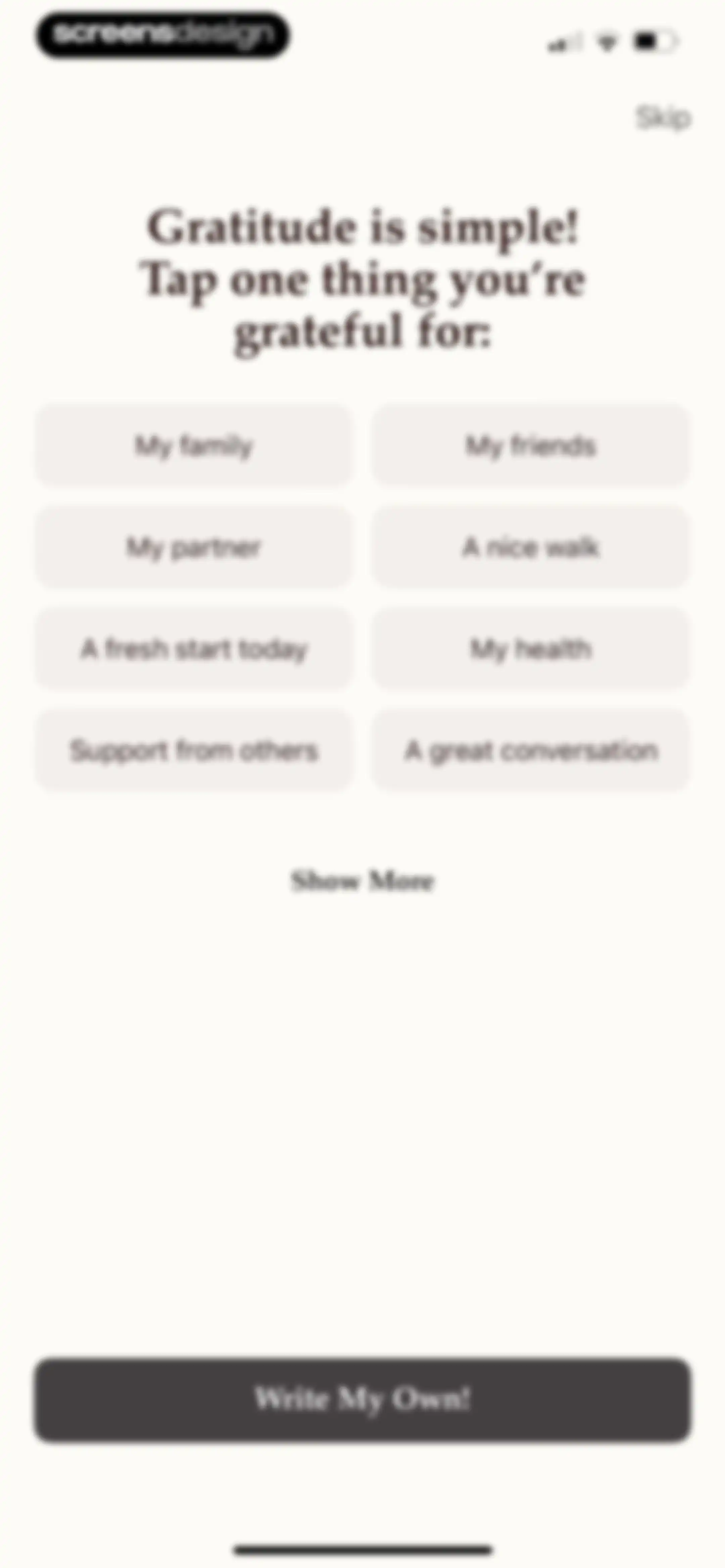 Gratitude Plus – Journal screen 34