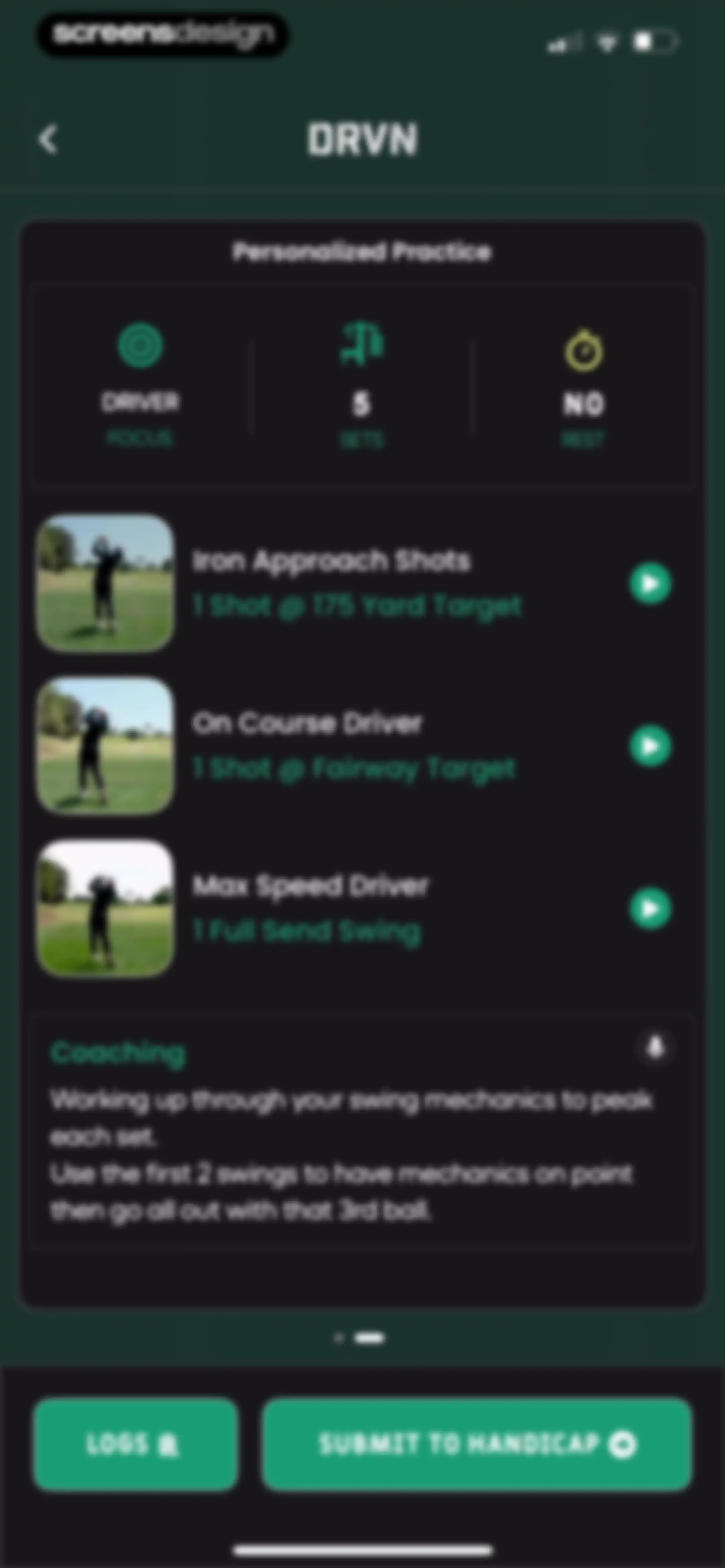 DRVN - Golf & Gym Workouts screen 94