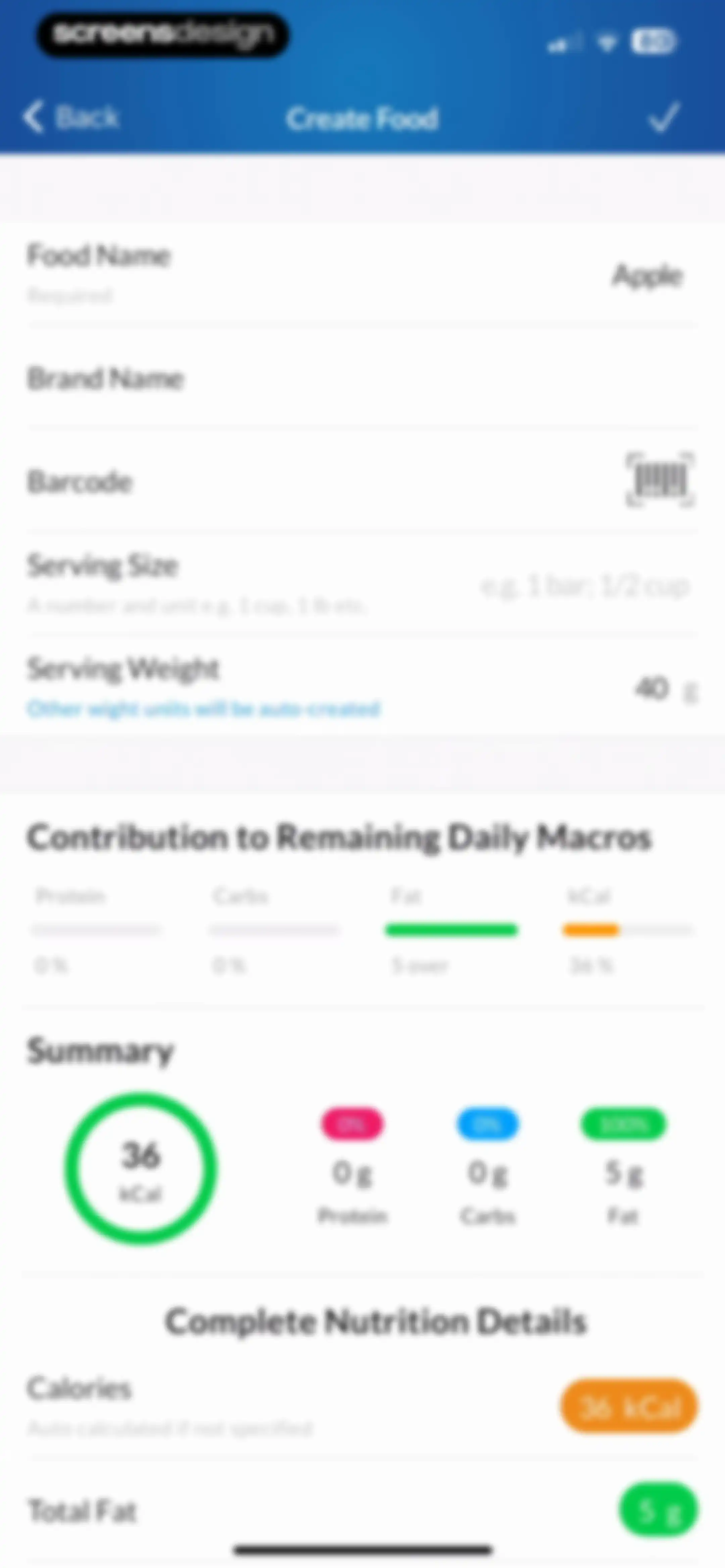 MacrosFirst - Macro Tracker screen 62