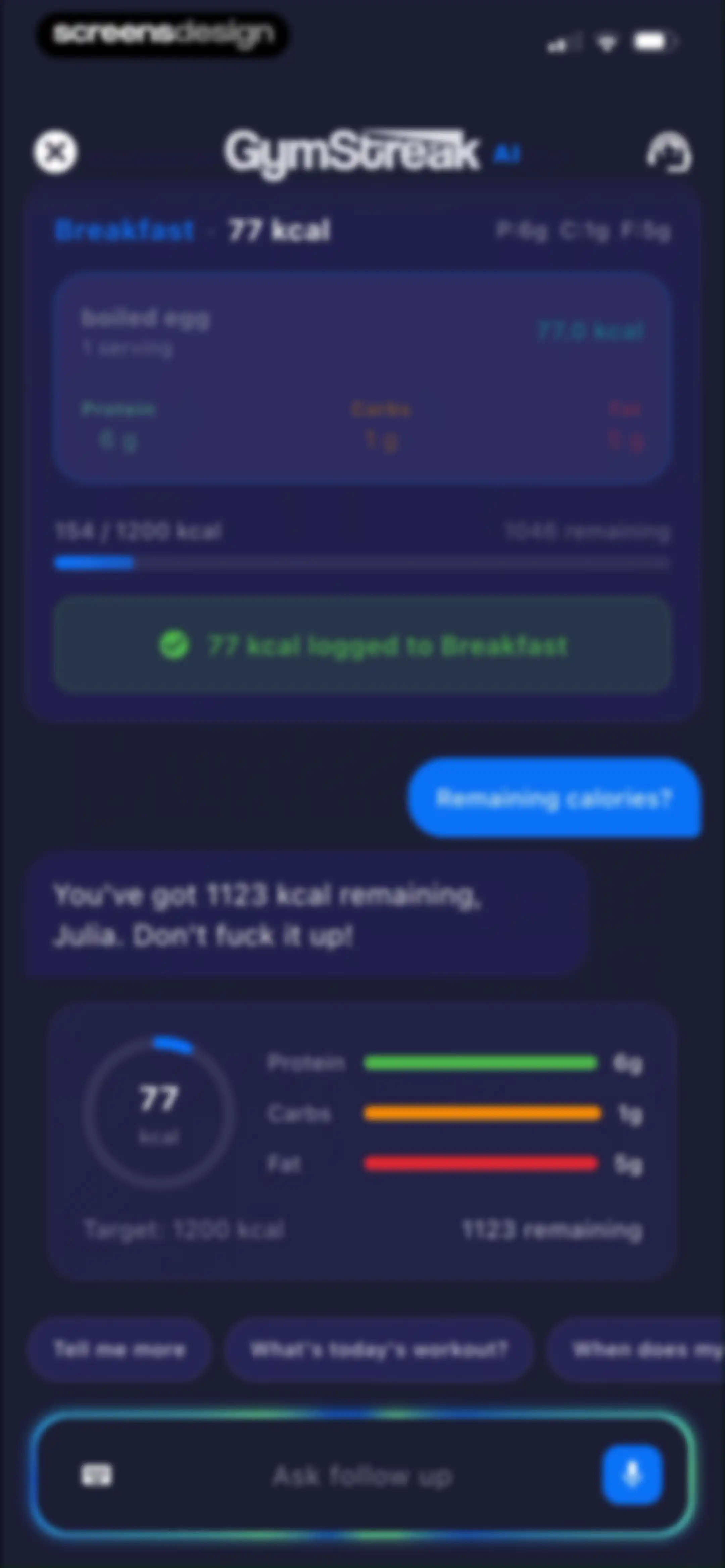 GymStreak: AI Personal Trainer screen 149