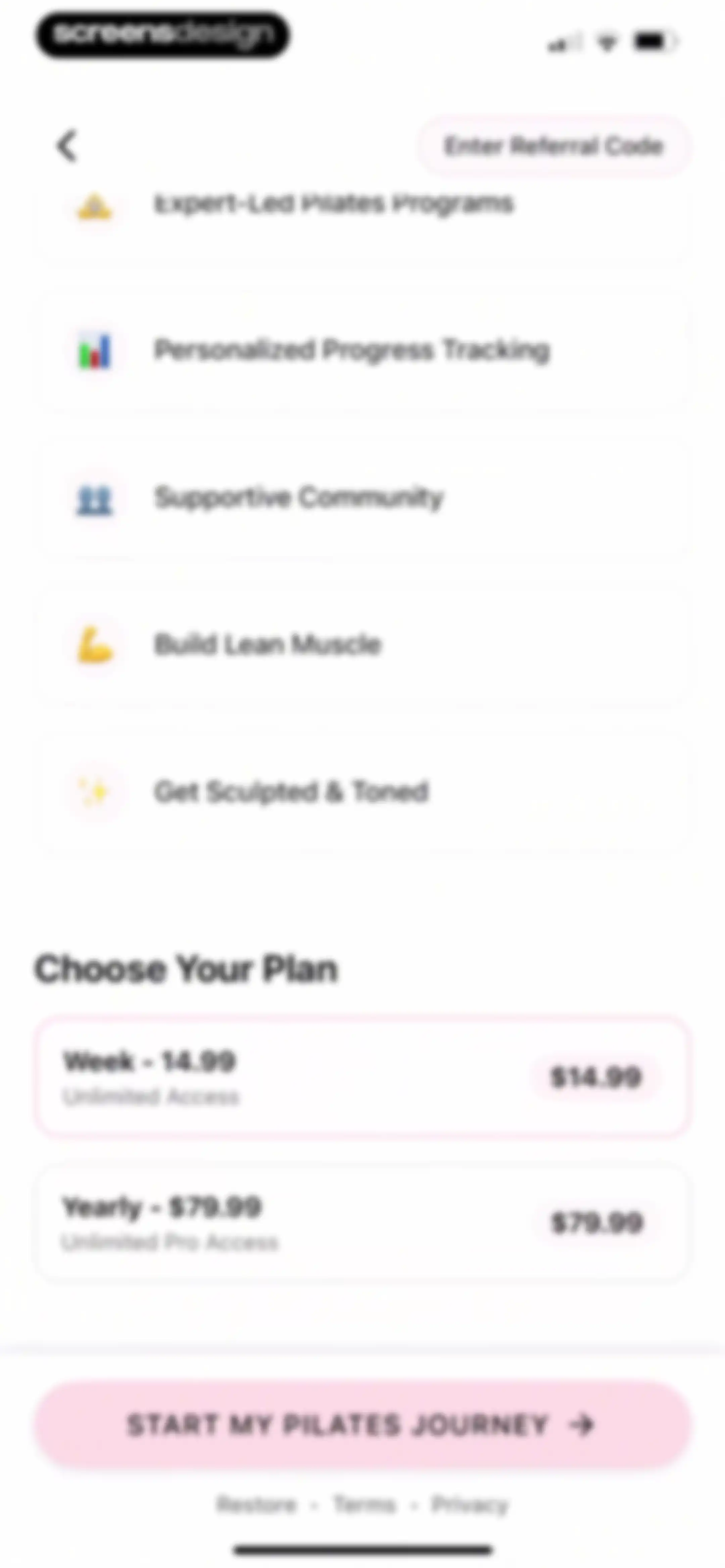 Tone AI: Pilates & Workouts screen 41