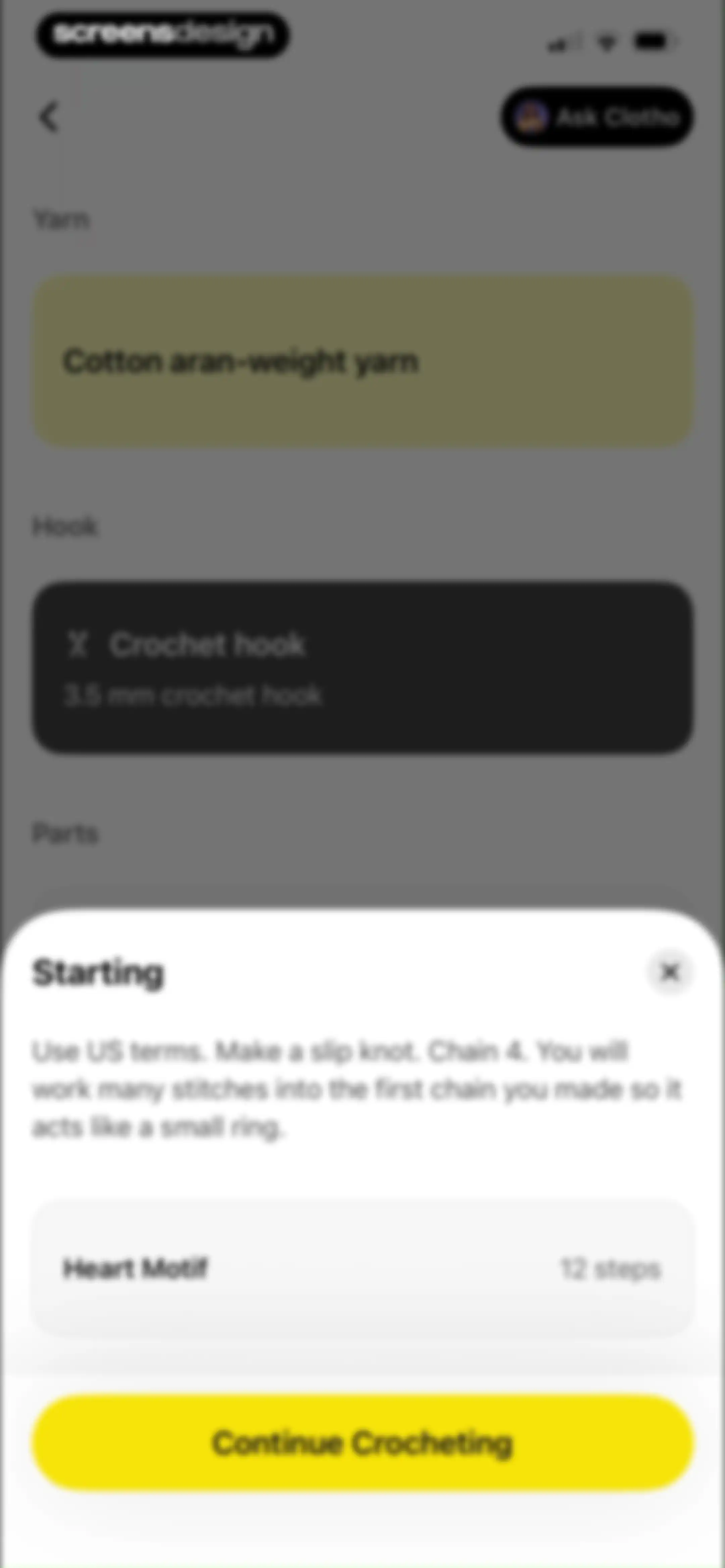 LoopCraft: Crochet & Knitting screen 21