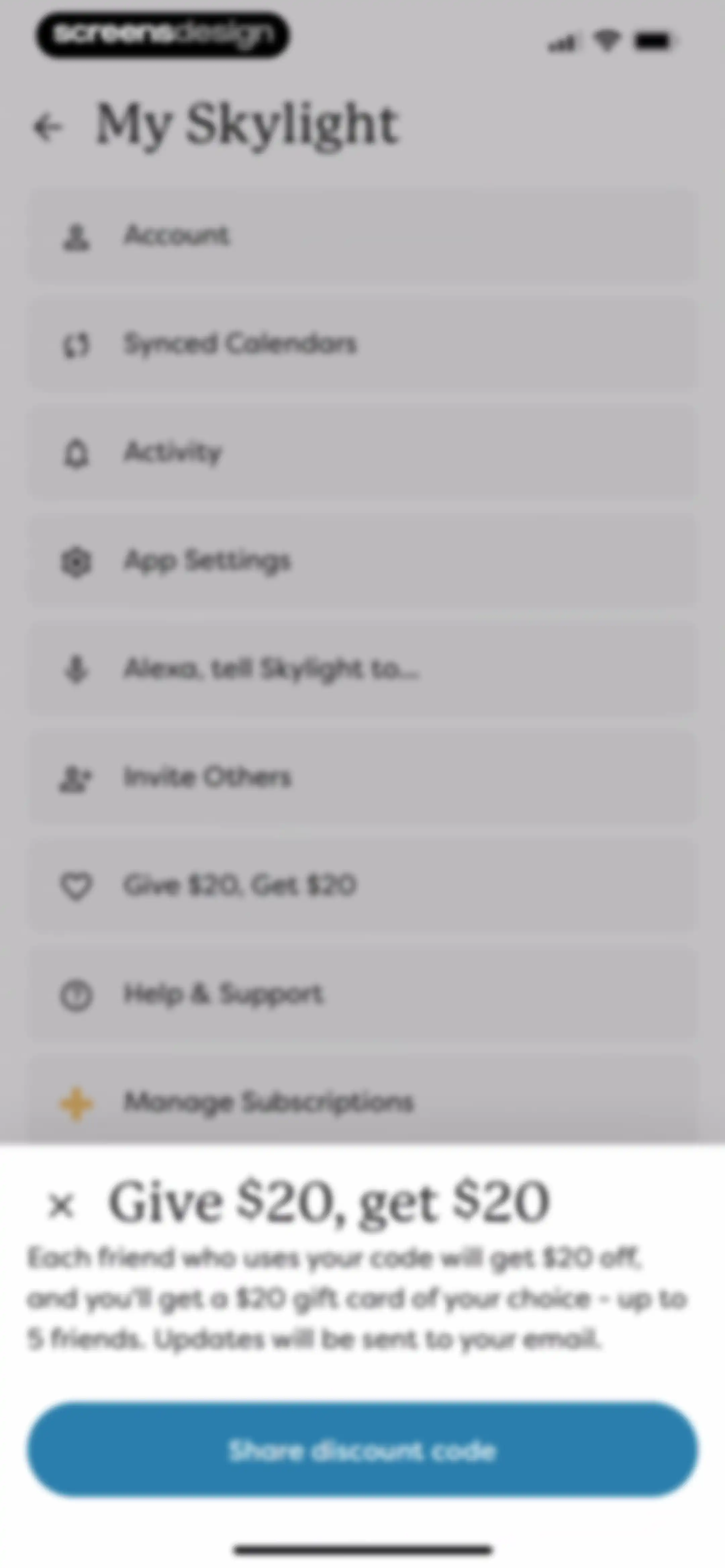 Skylight App screen 114