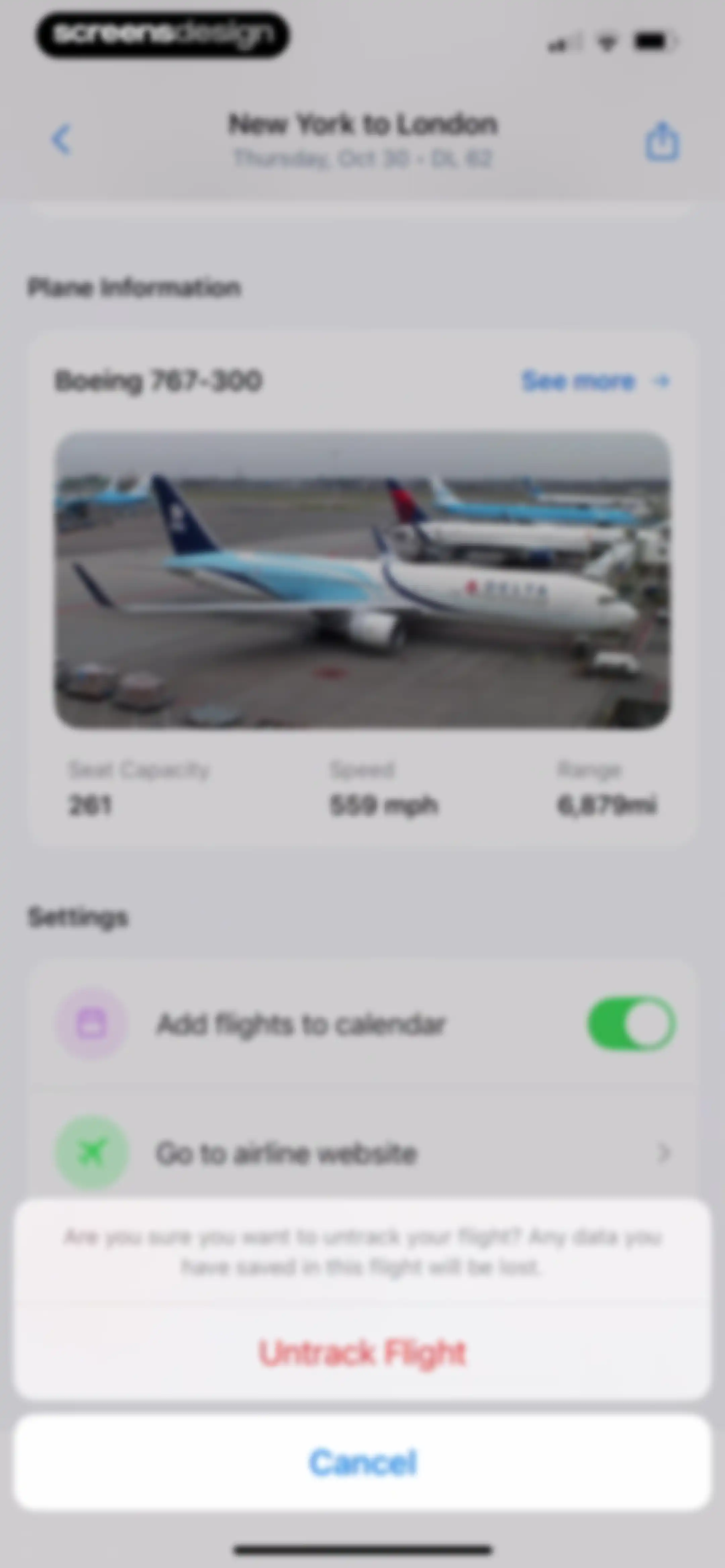 Flight Tracker + screen 63