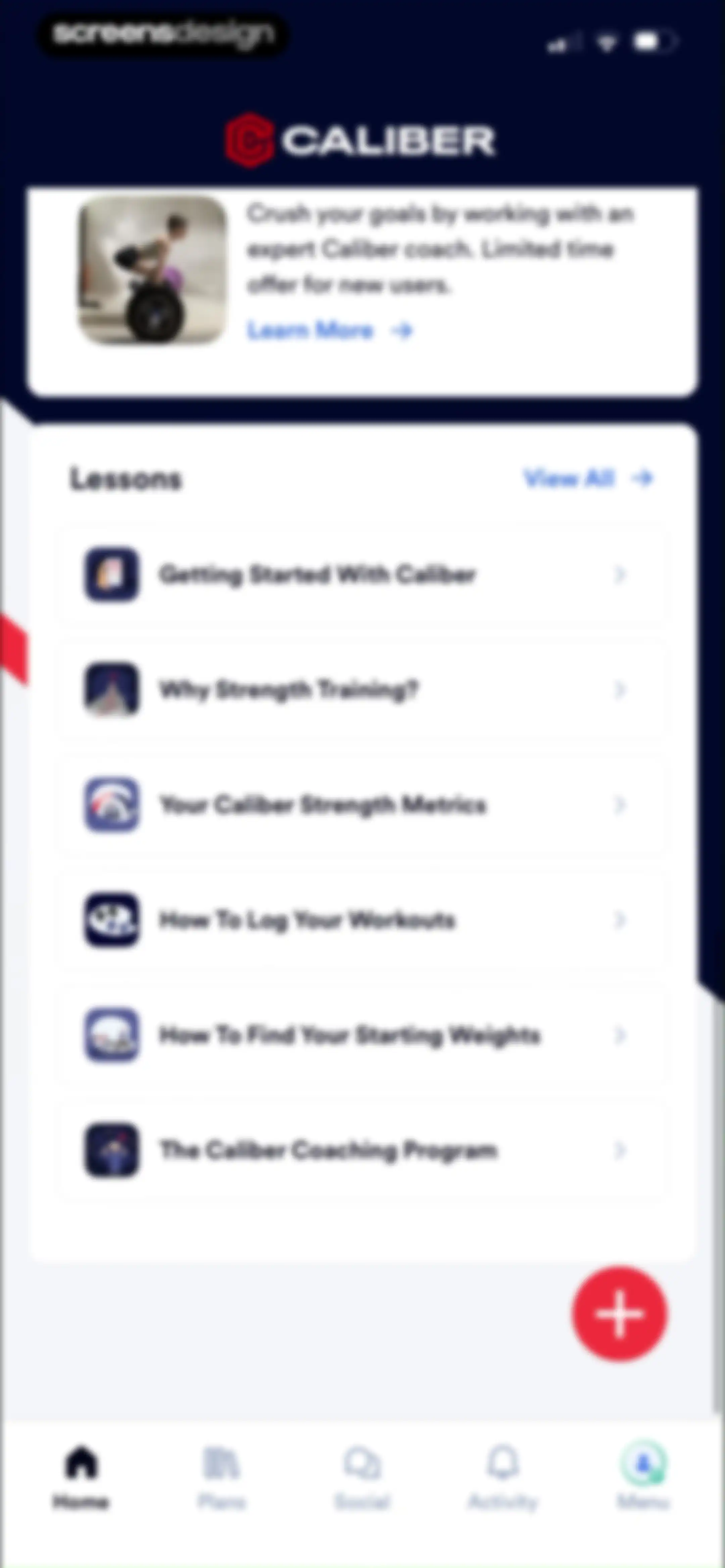 Caliber: Strength Training screen 111