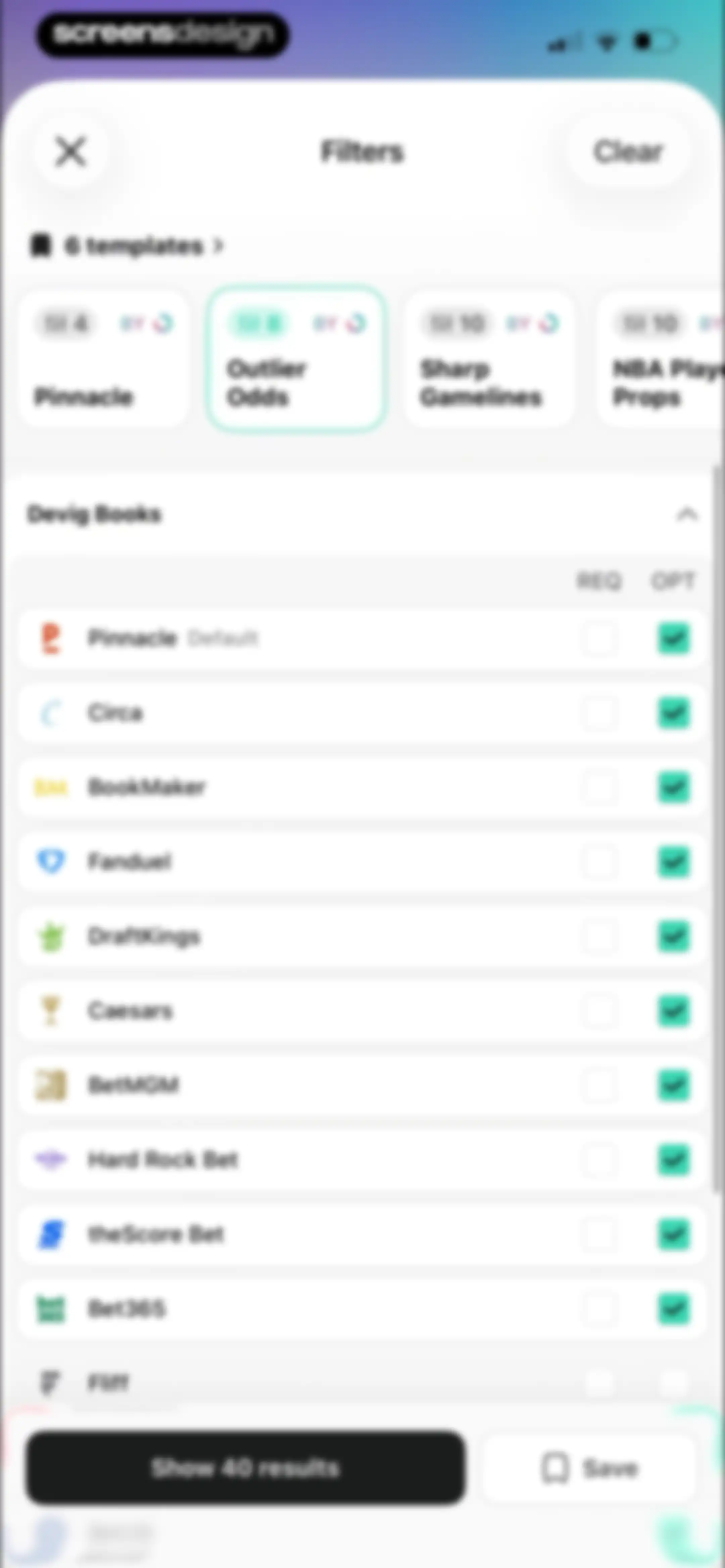Outlier: Smart Sports Betting screen 90