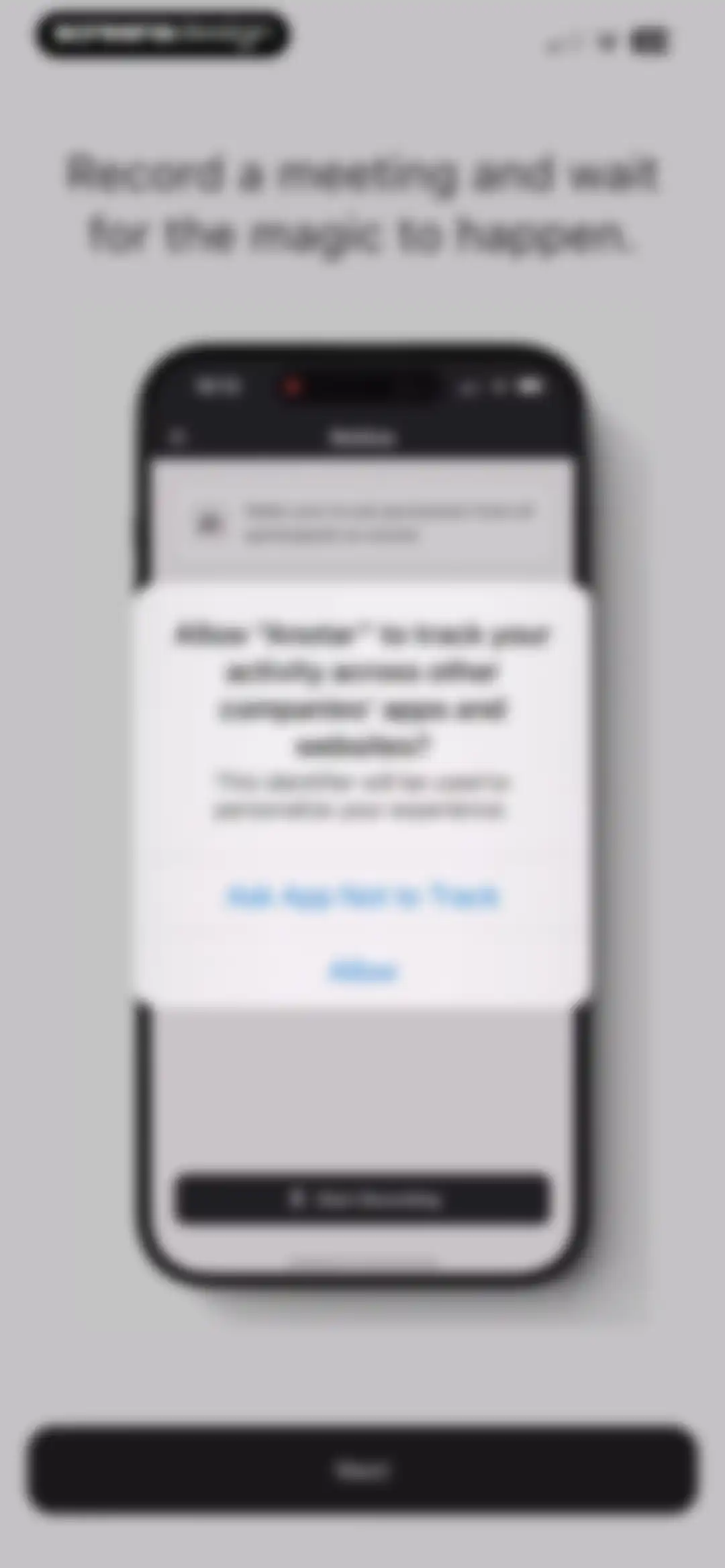 Anotar: Work Meeting Recorder screen 1