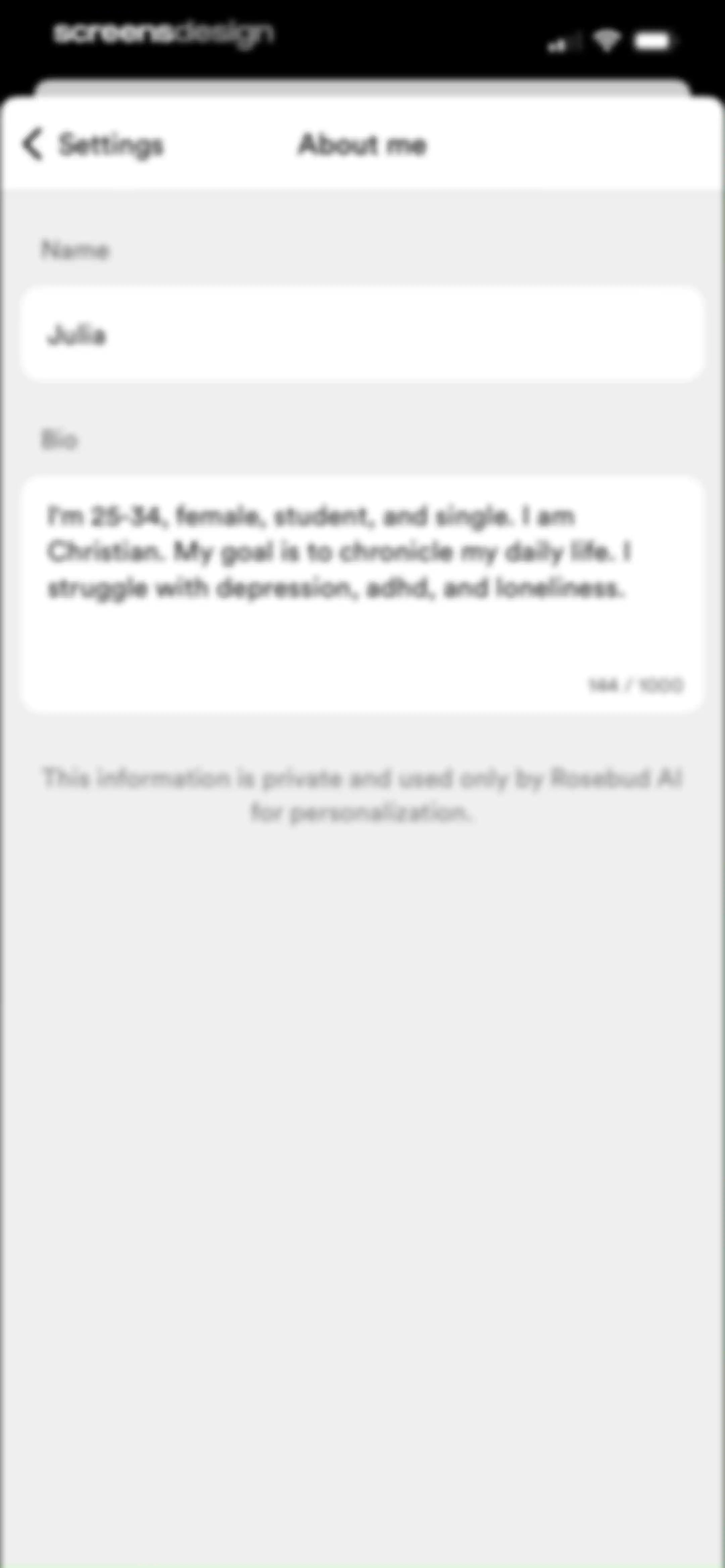 Rosebud: AI Journal & Diary screen 124