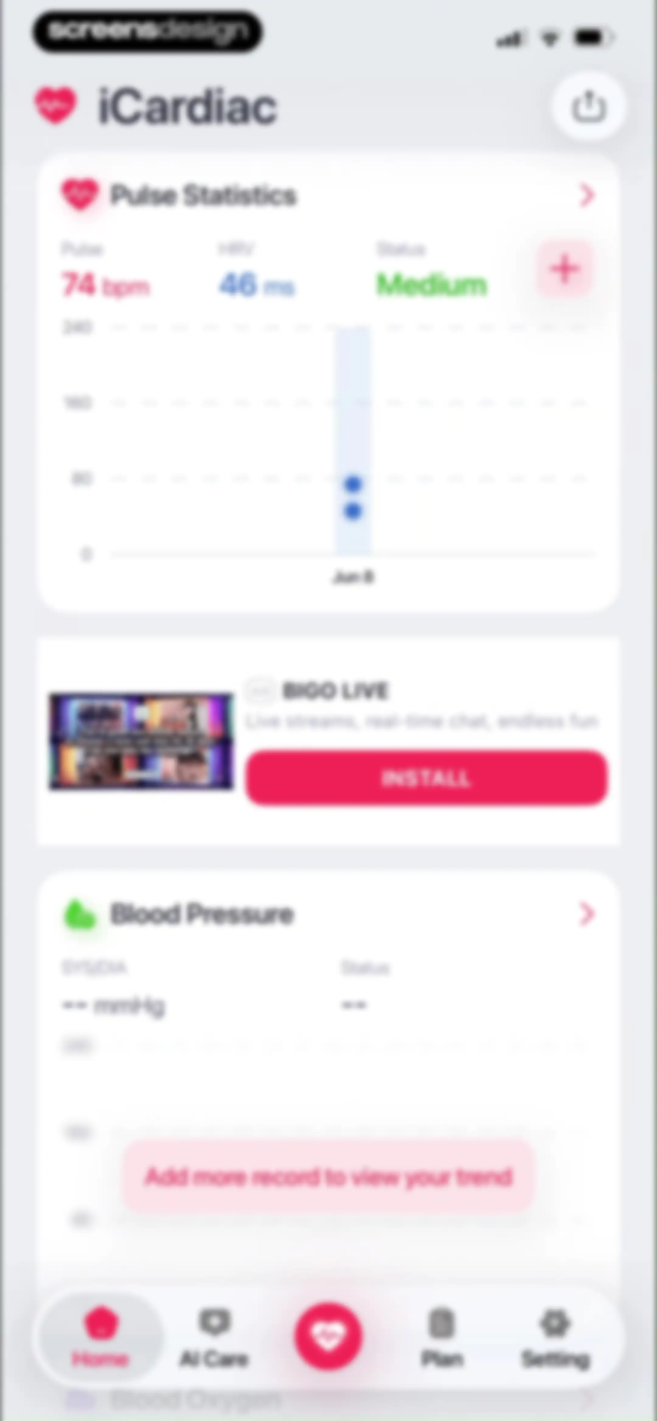 iCardiac: Heart Rate & Health screen 23