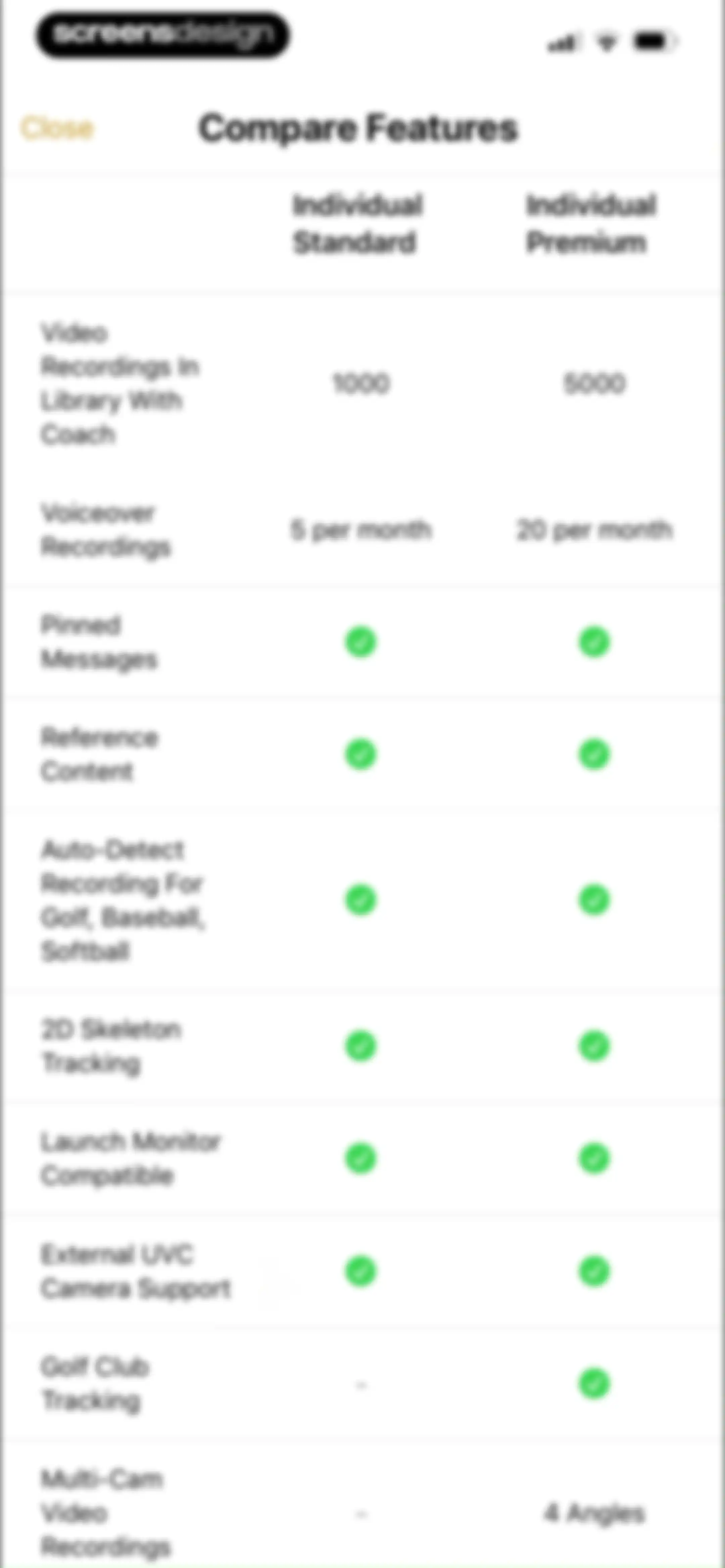Onform: Video Analysis App screen 87